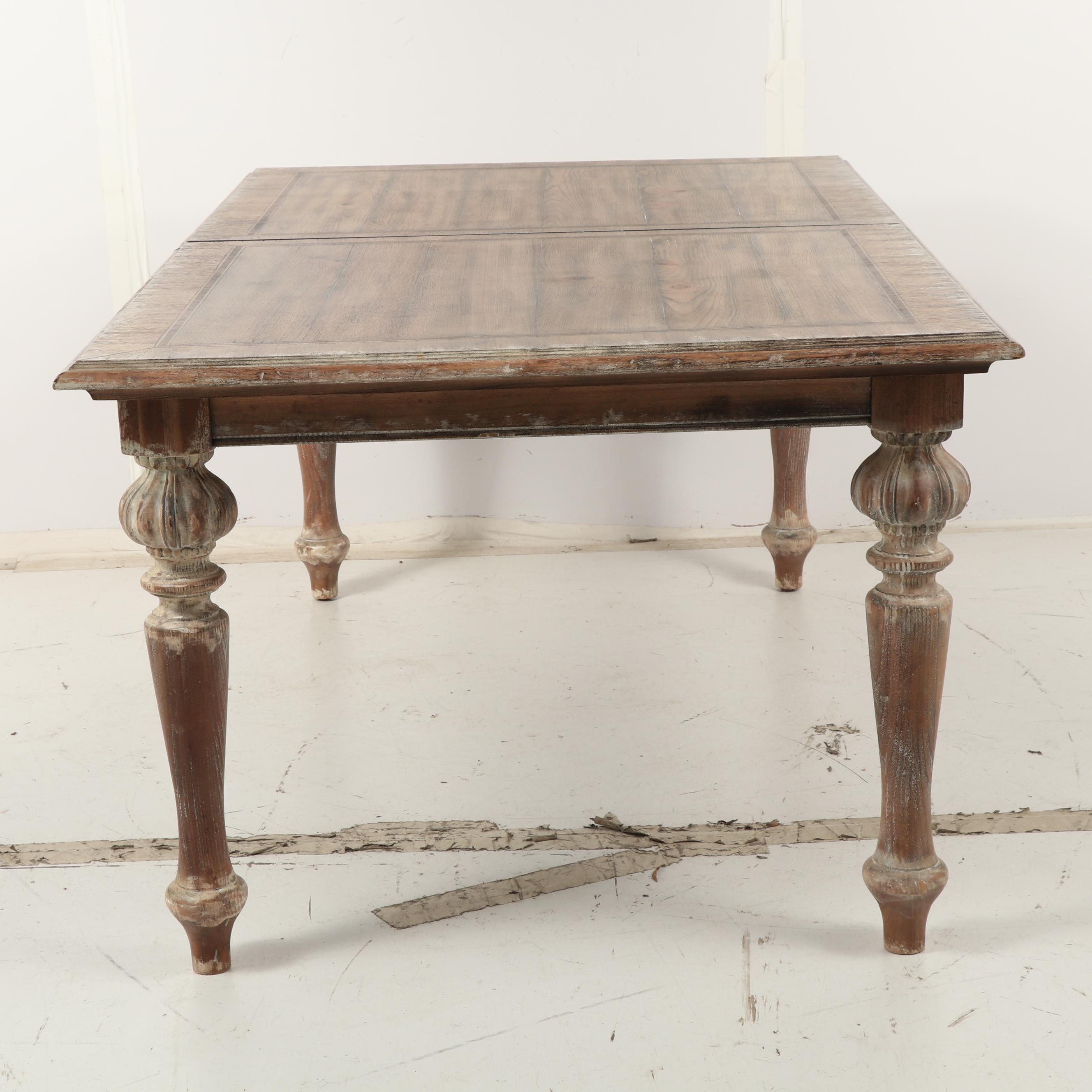 Contemporary Hooker Distressed Wooden Dining Table