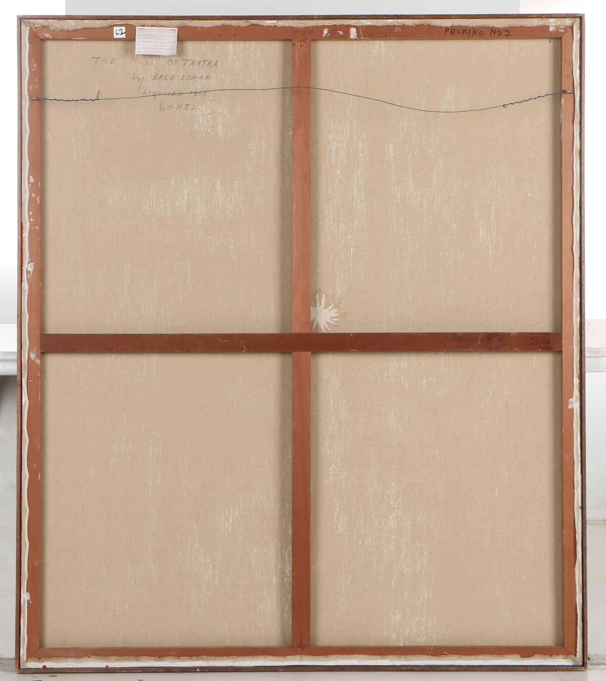 Erle Loran 1967 Acrylic Painting "The Book of Tantra"