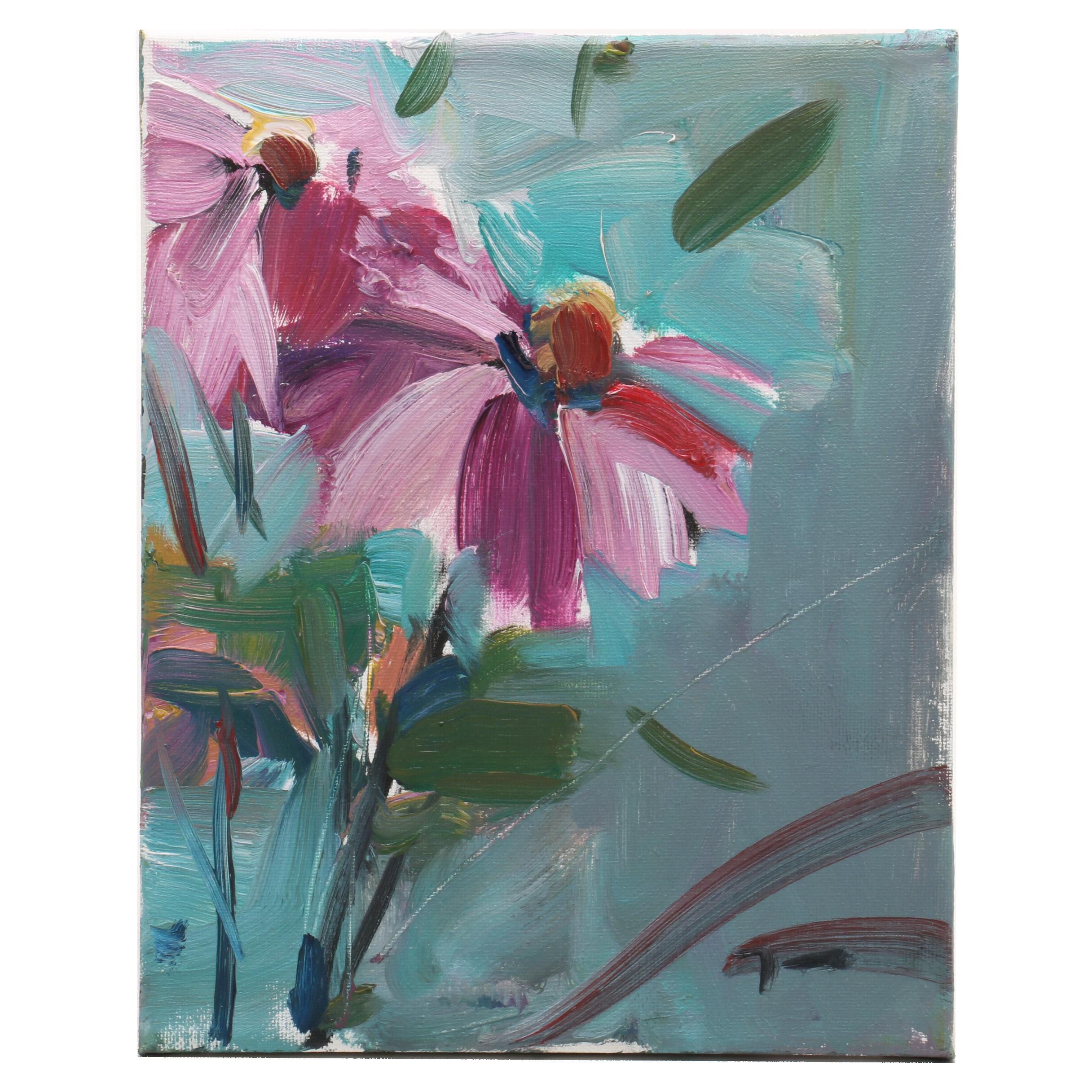 Jose Trujillo Oil Painting "Wild Flowers"