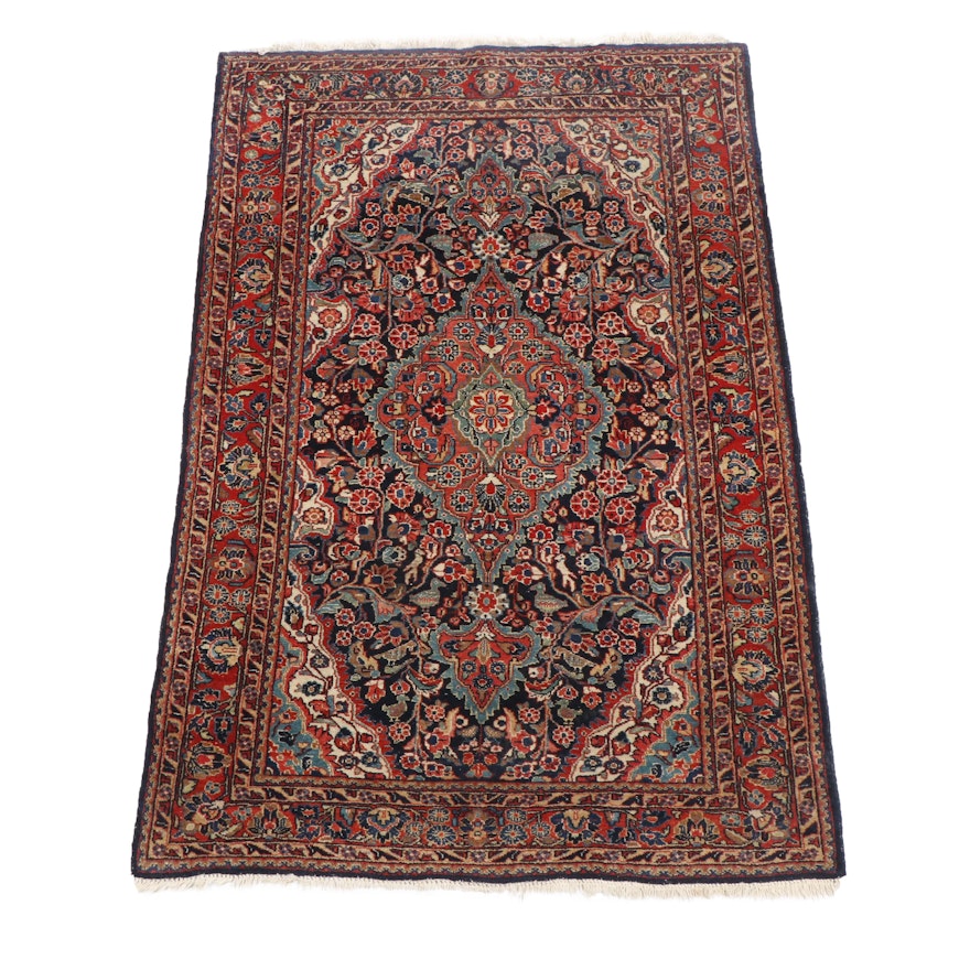 Hand-Knotted Persian Malayer Wool Rug