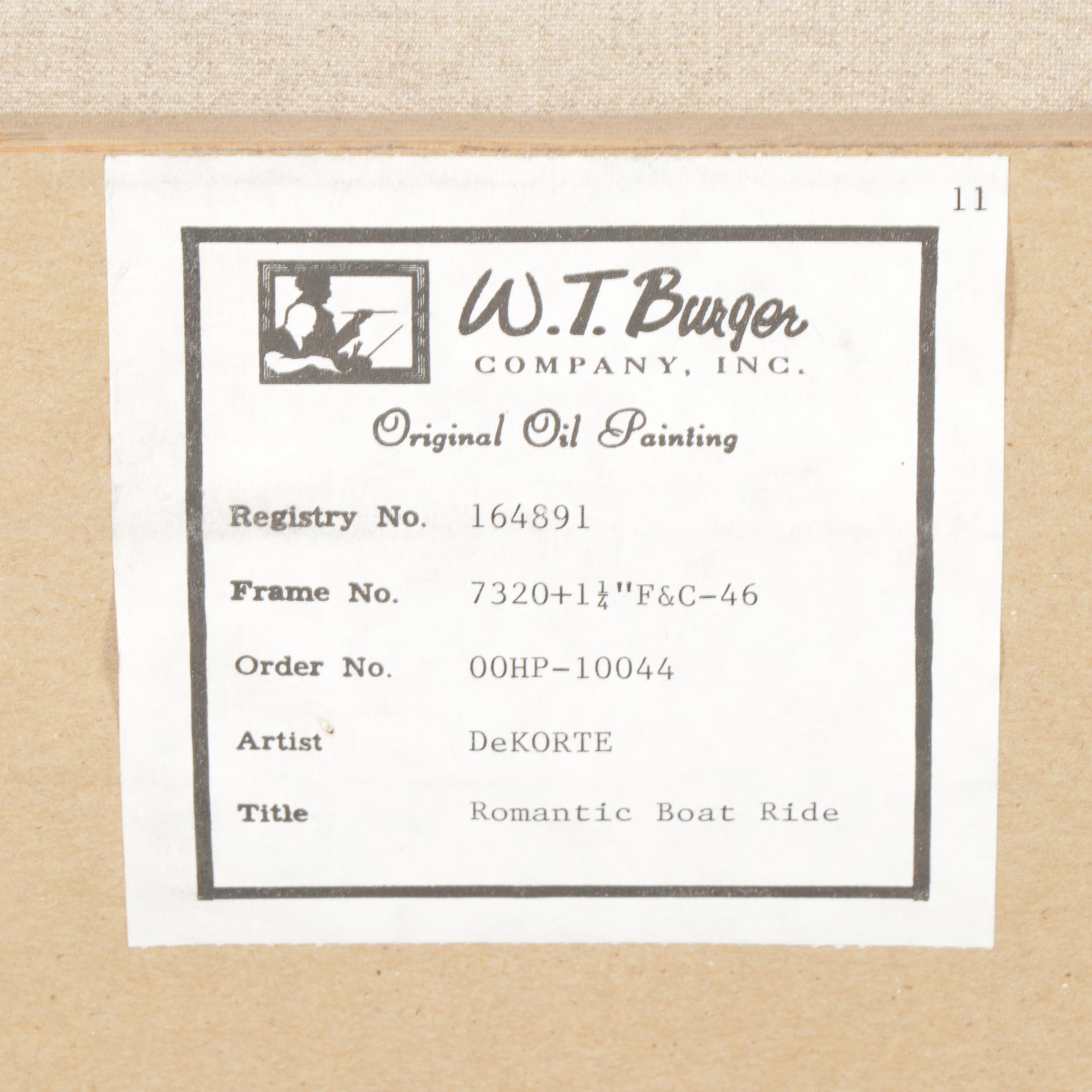 Hennie DeKorte Oil Painting "Romantic Boat Ride"