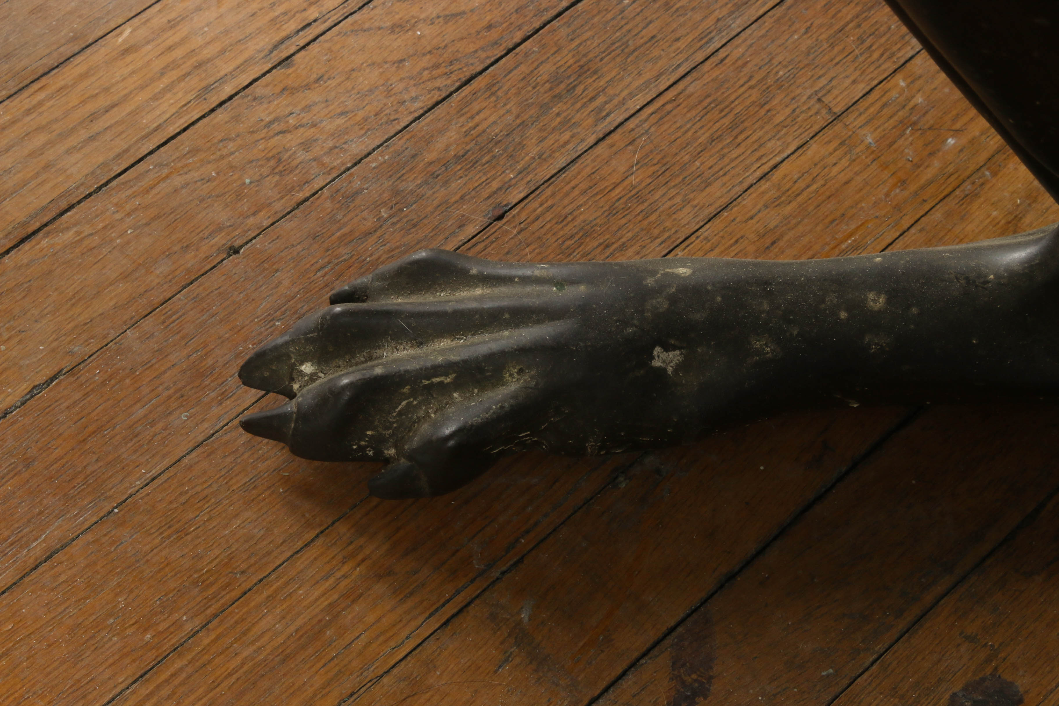 Large-Scale Cast Bronze Greyhound Statue, Mid-Century