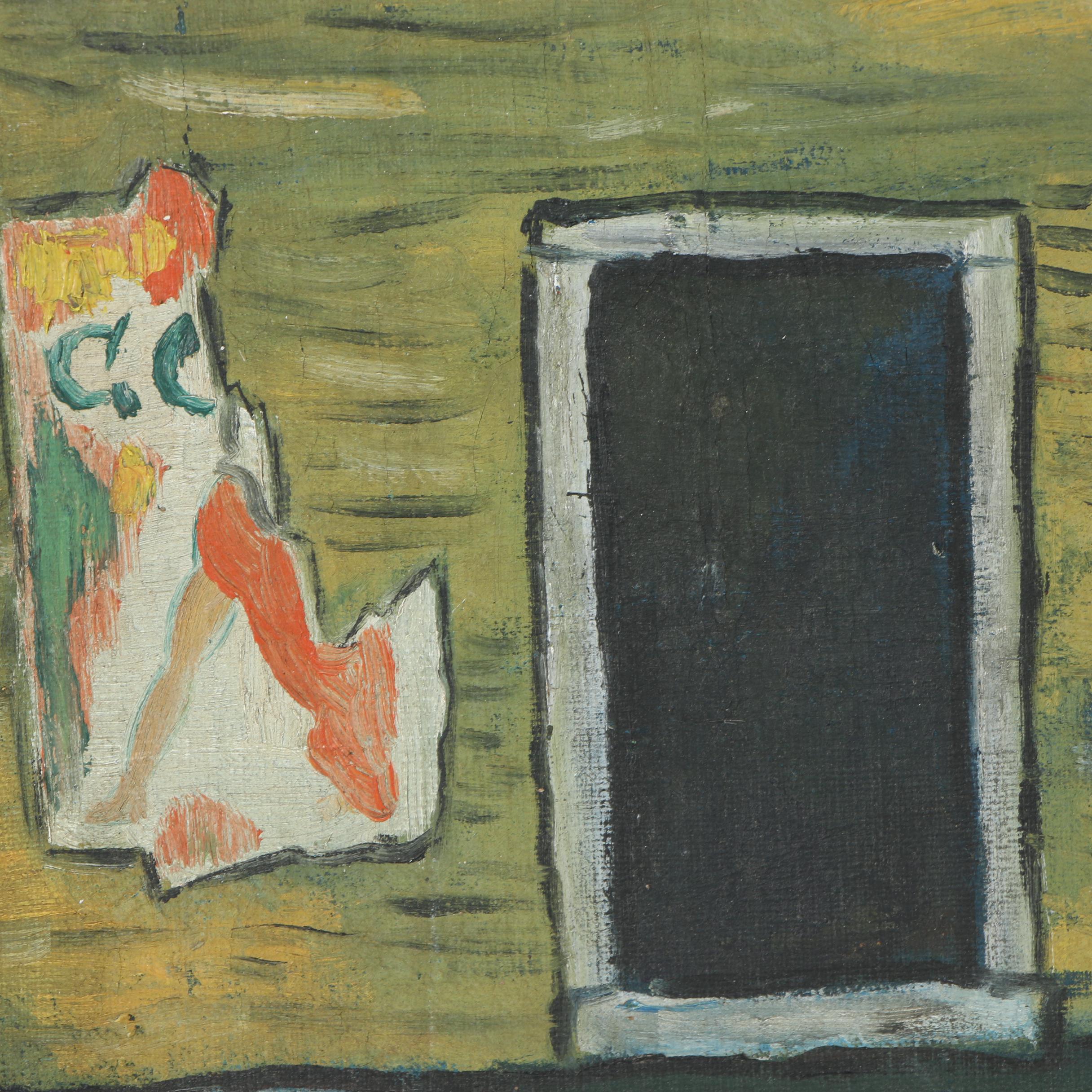 Mid 20th Century Oil Painting "Roadside"