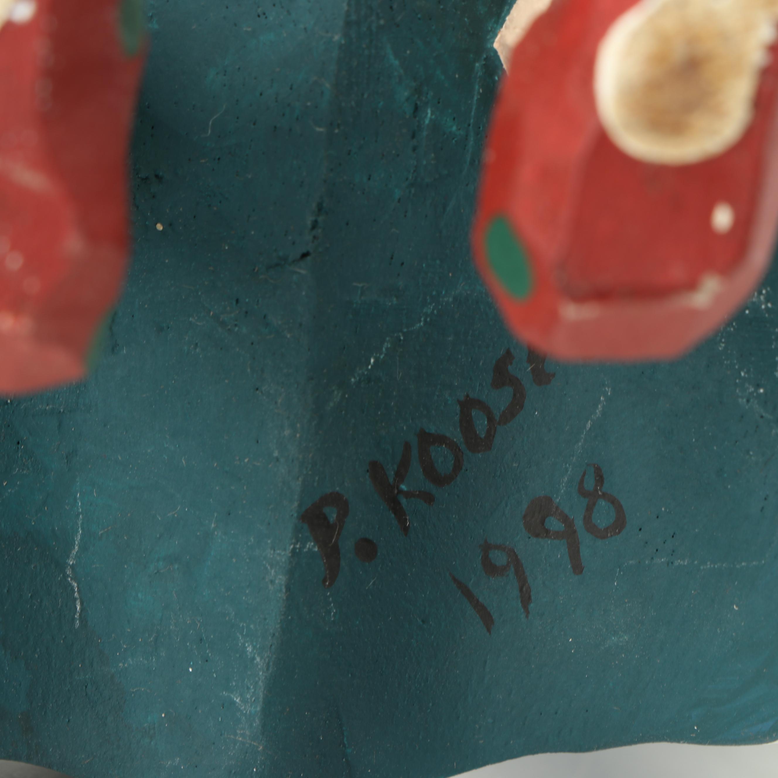 Paige and Larry Koosed Hand Painted "Angel" Wood Carvings