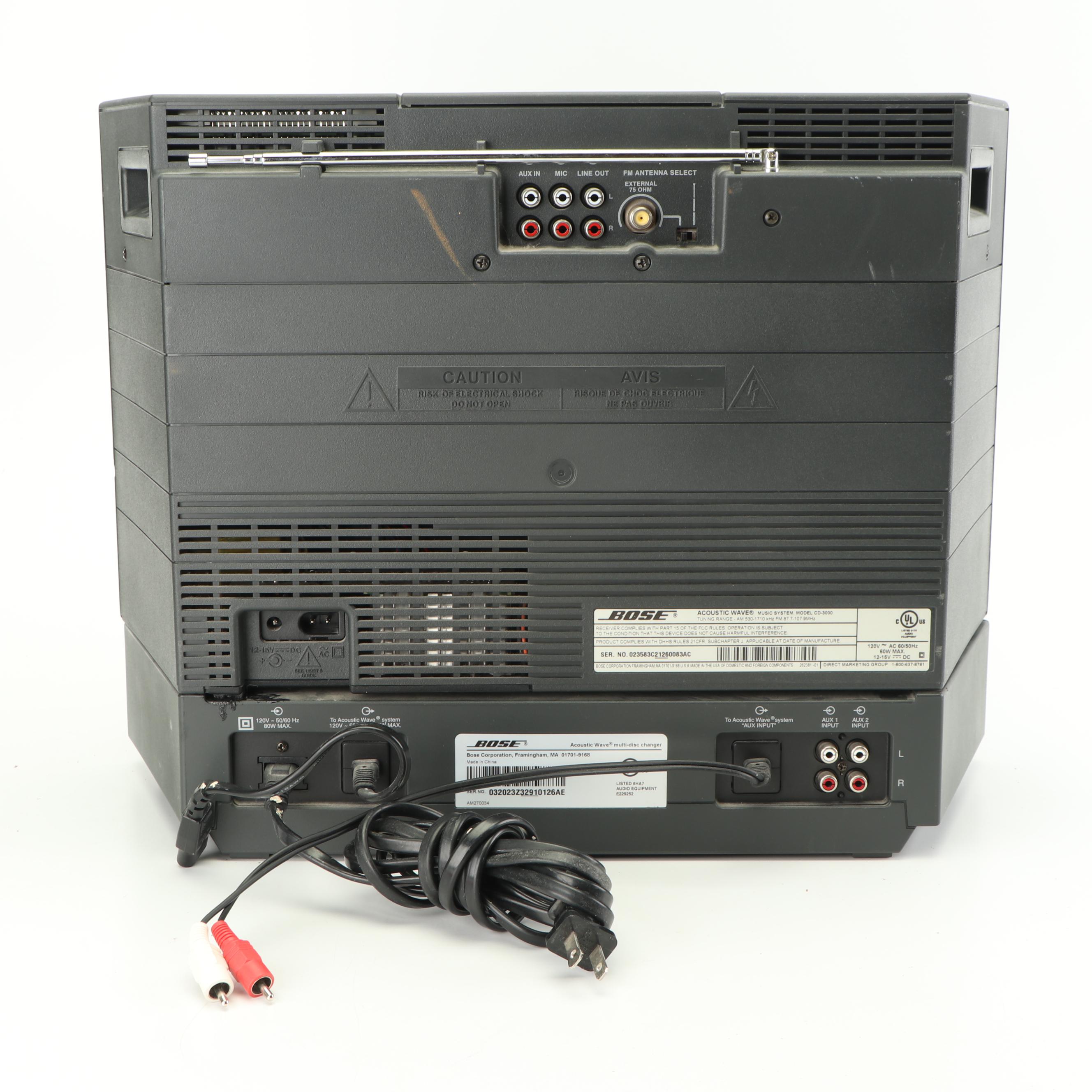 Bose Acoustic Wave Music System Model CD-3000 and Multi-Disc Changer