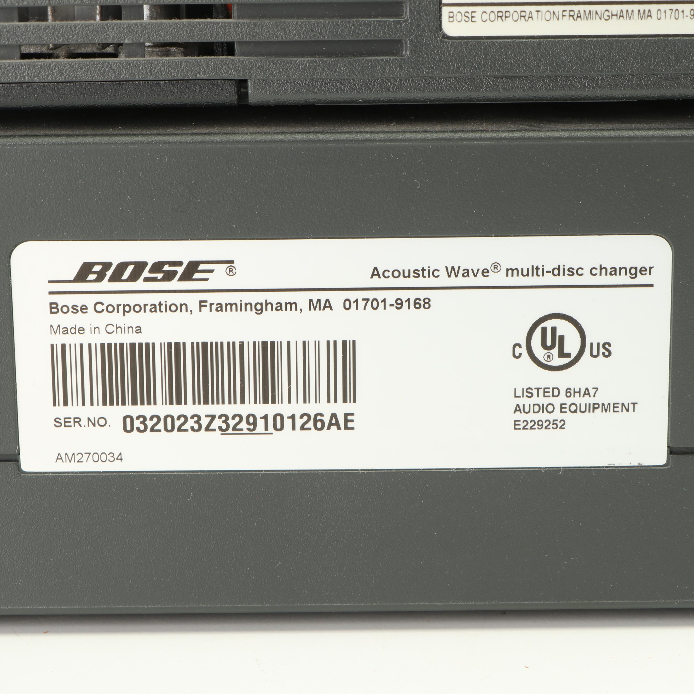 Bose Acoustic Wave Music System Model CD-3000 and Multi-Disc Changer