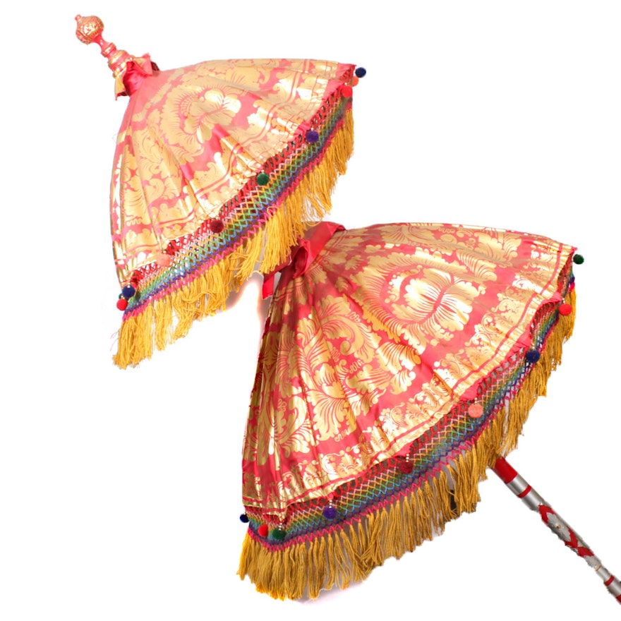 Balinese Two Tiered Decorative Umbrella