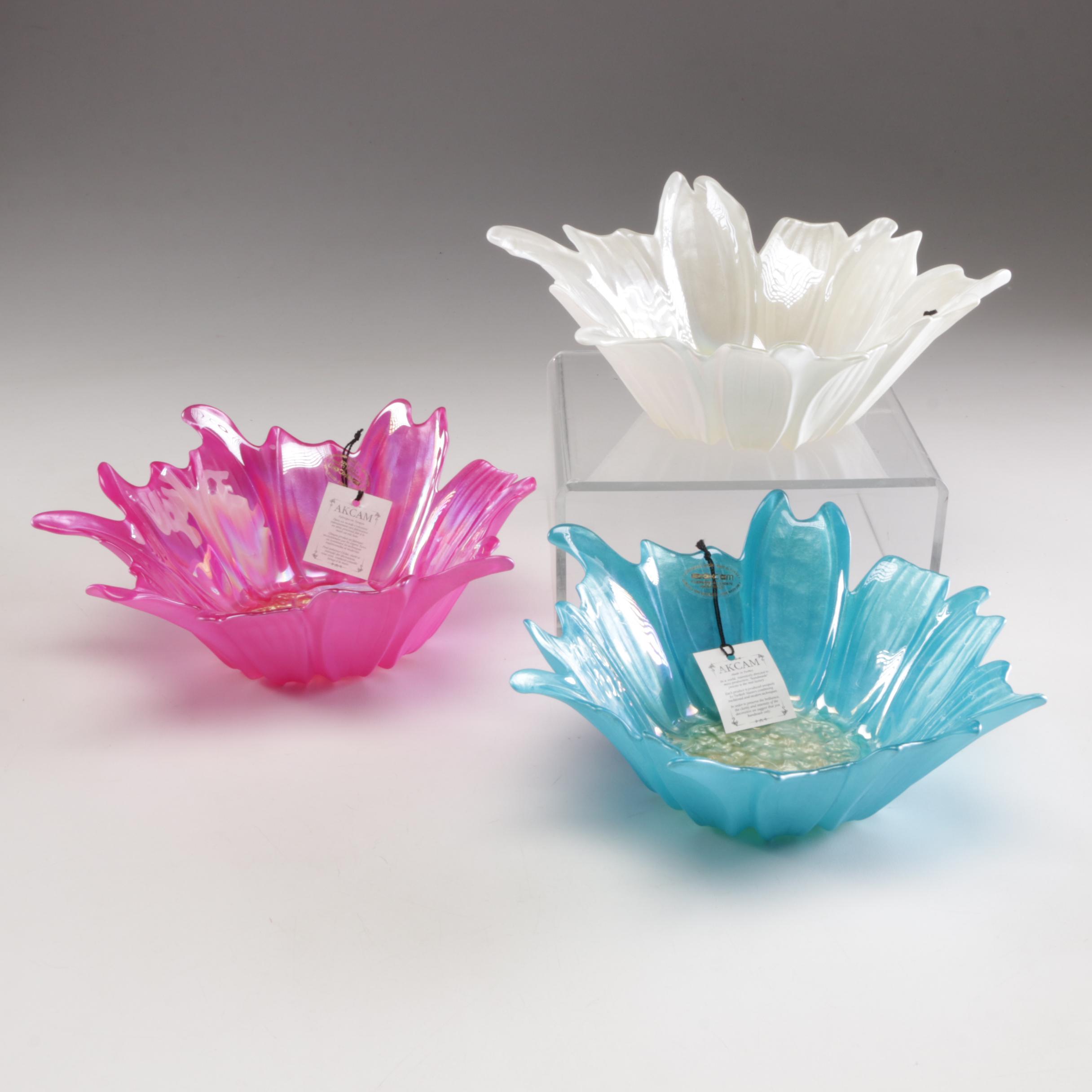 Akcam Turkish Art Glass Decorative Bowls