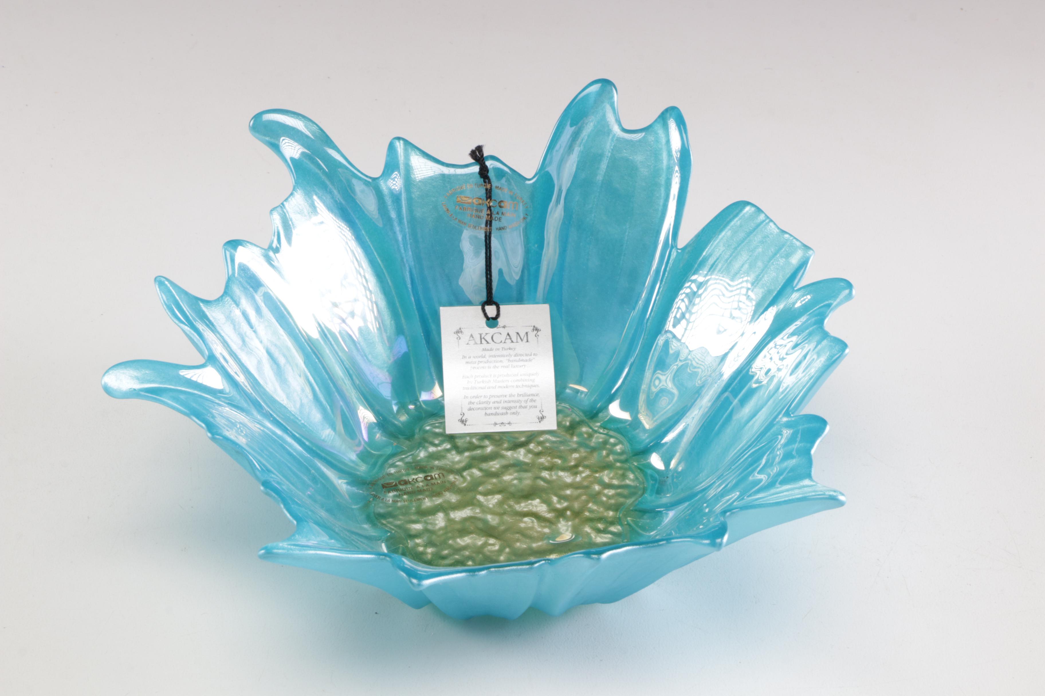 Akcam Turkish Art Glass Decorative Bowls