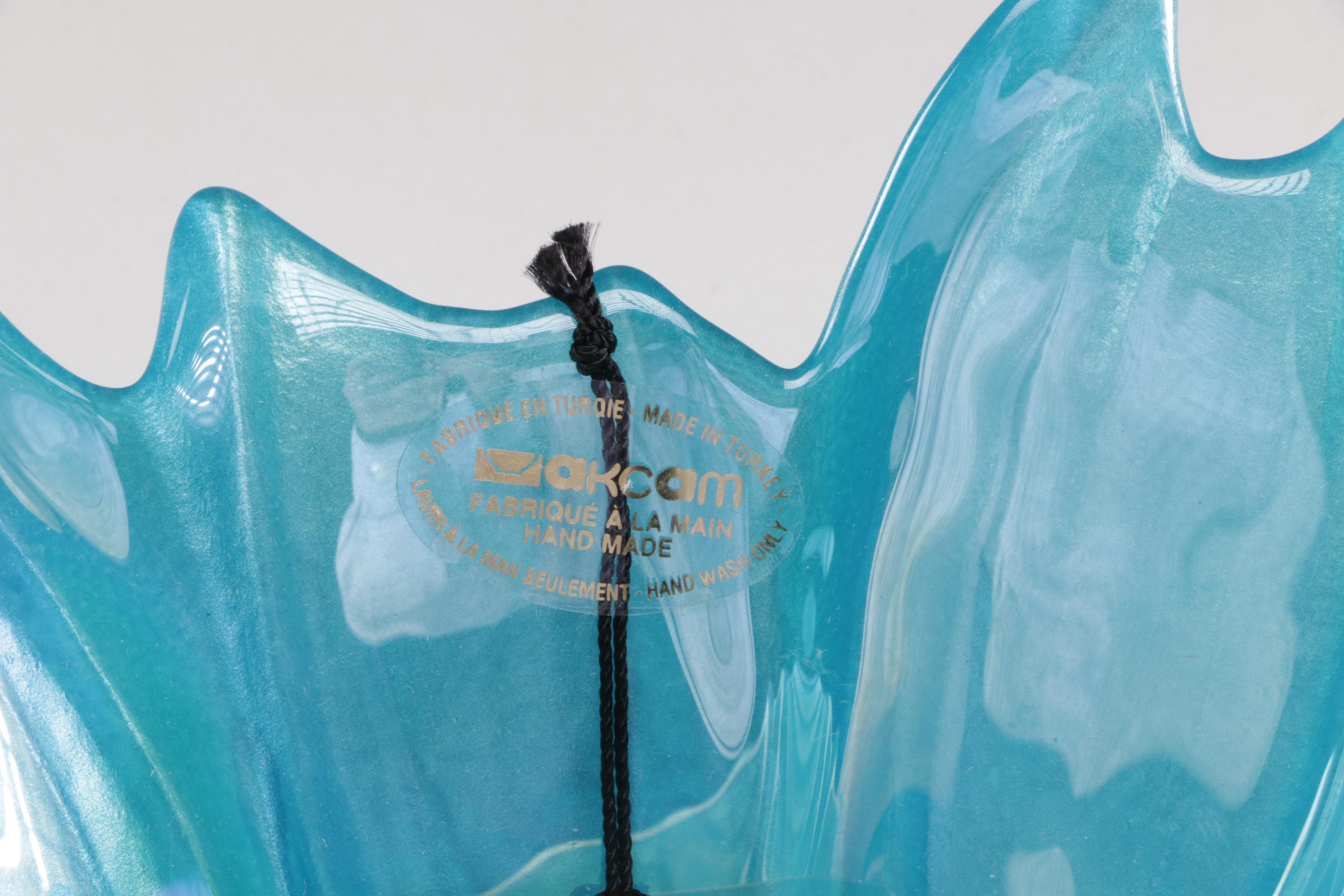 Akcam Turkish Art Glass Decorative Bowls