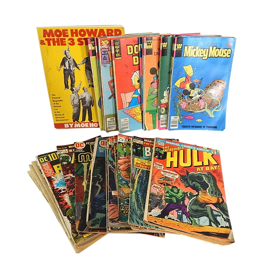 Vintage Comic Books with "Hulk", "The Son of Satan", Disney and More