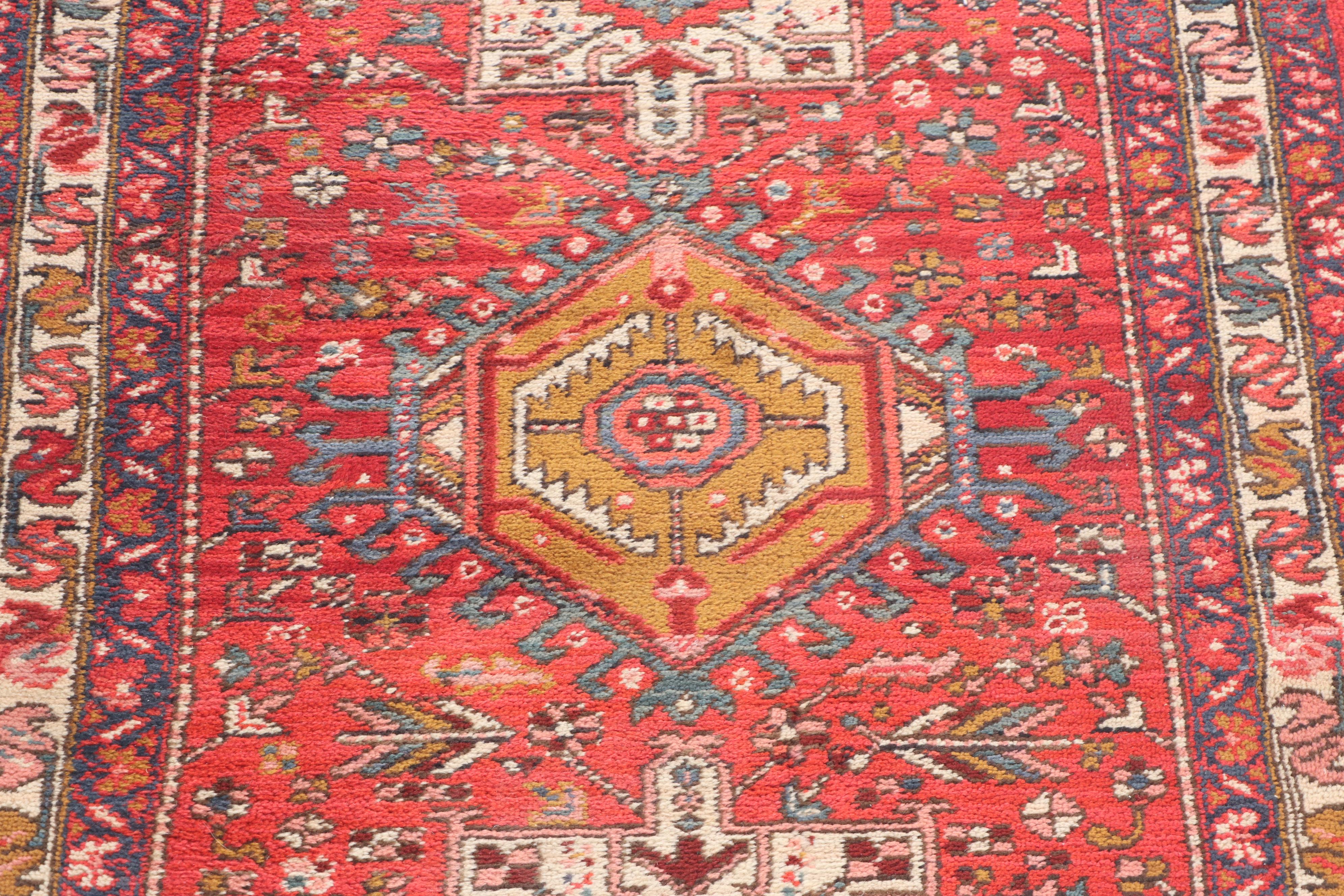 Louis de Poortere Belgian Machine Made Wool "Kadjar" Heriz Style Rug