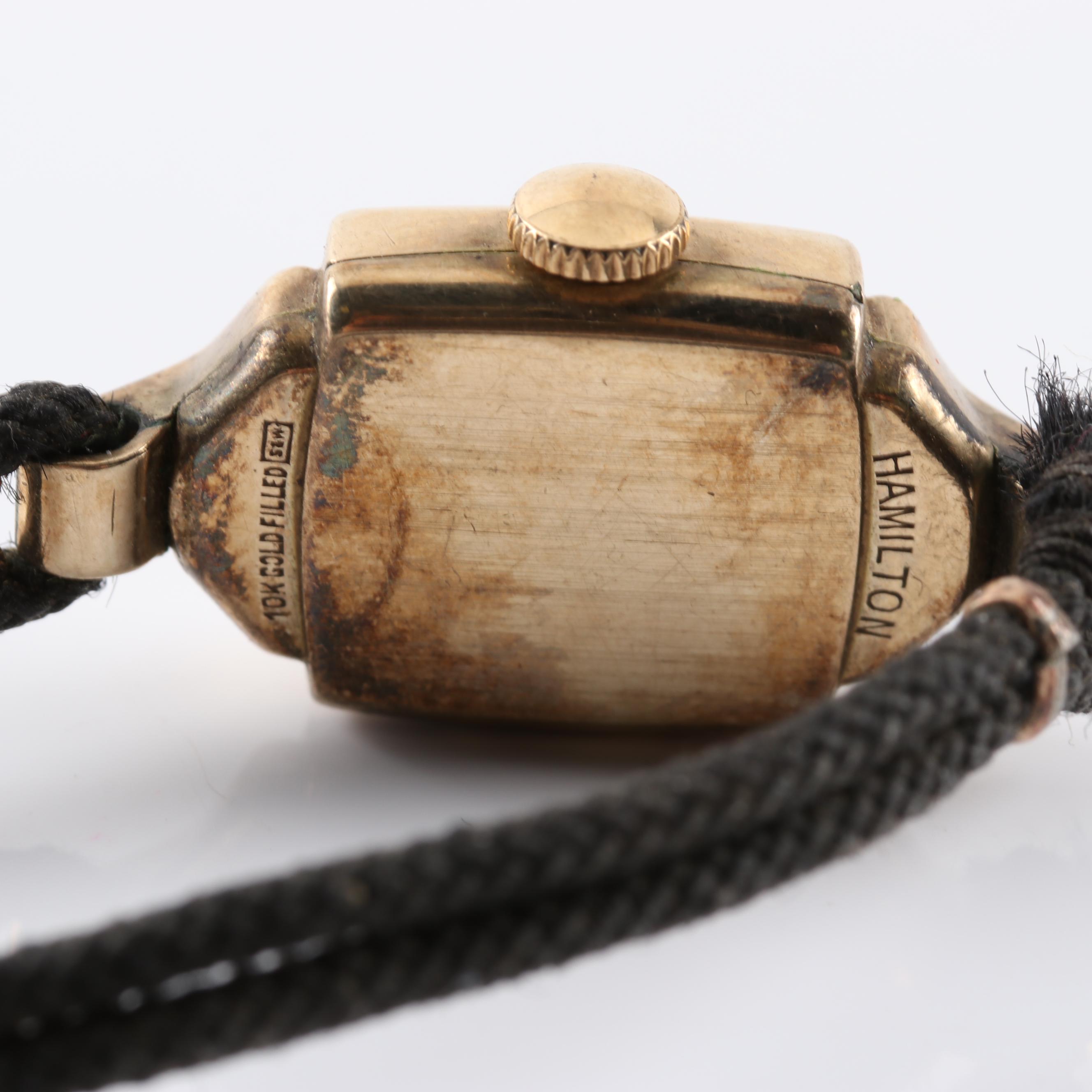 Gold Tone Bulova and Hamilton Watches