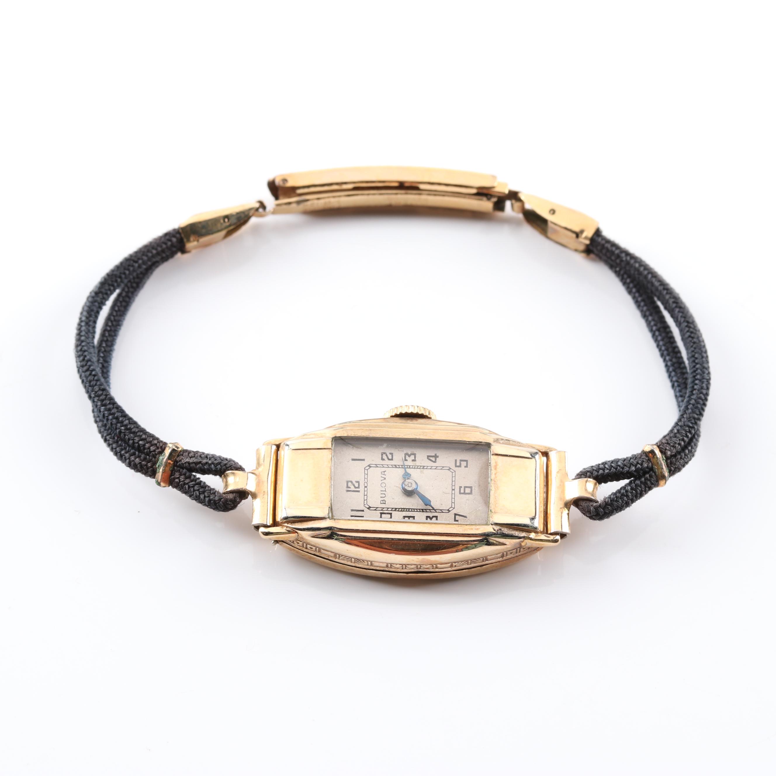 Gold Tone Bulova and Hamilton Watches