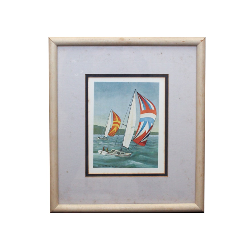 Nautical Offset Lithograph after Gene Price