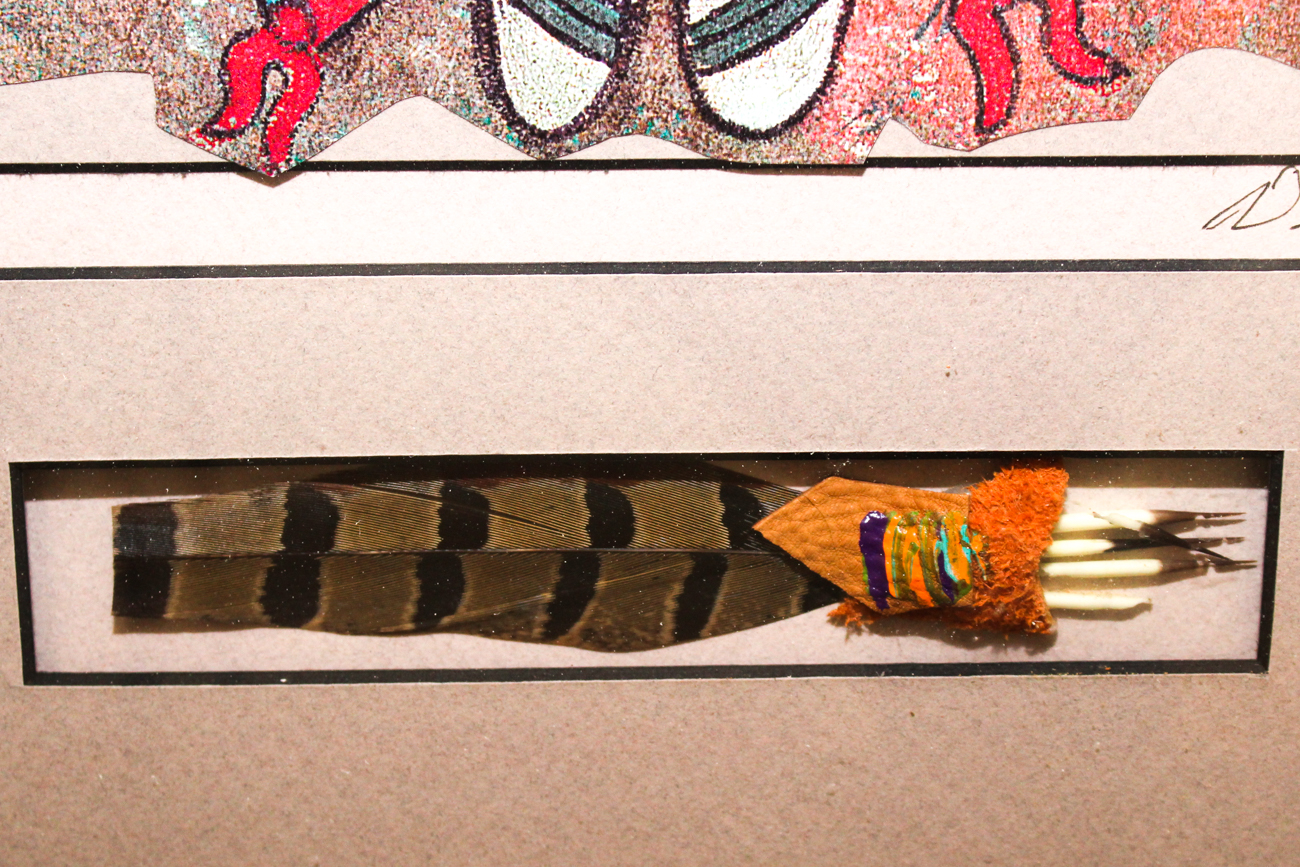 D. Stowell Serigraph with Decorative Feathers