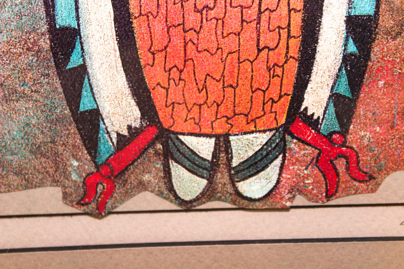 D. Stowell Serigraph with Decorative Feathers