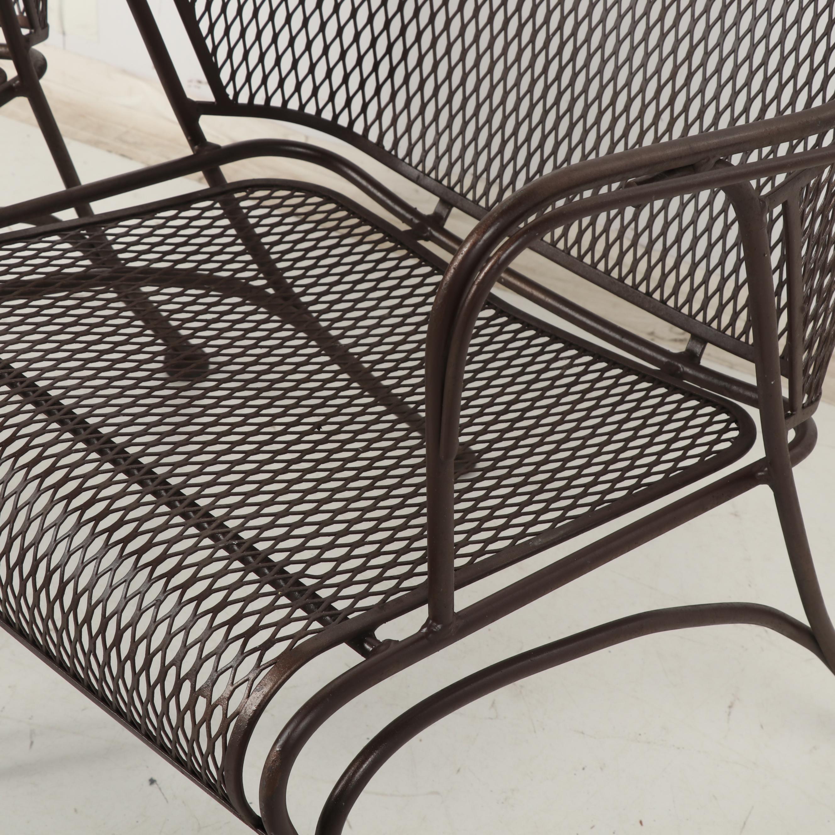 Pair of Patio Armchairs with Side Table