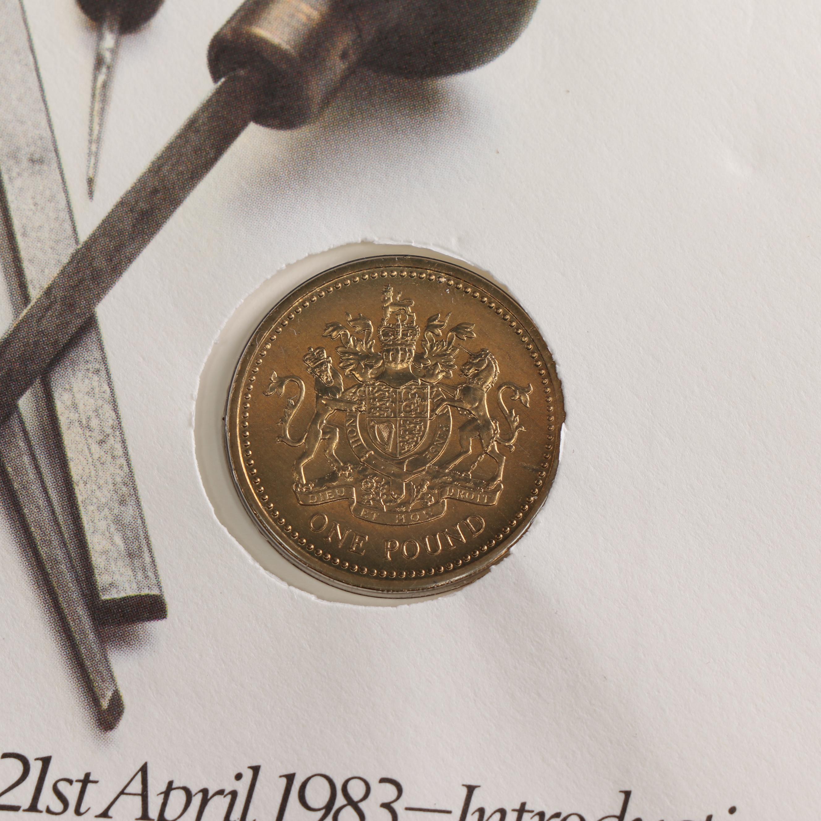 1983 Royal Mint First Day of Issue £1 Coin with Queen Elizabeth Commemorative