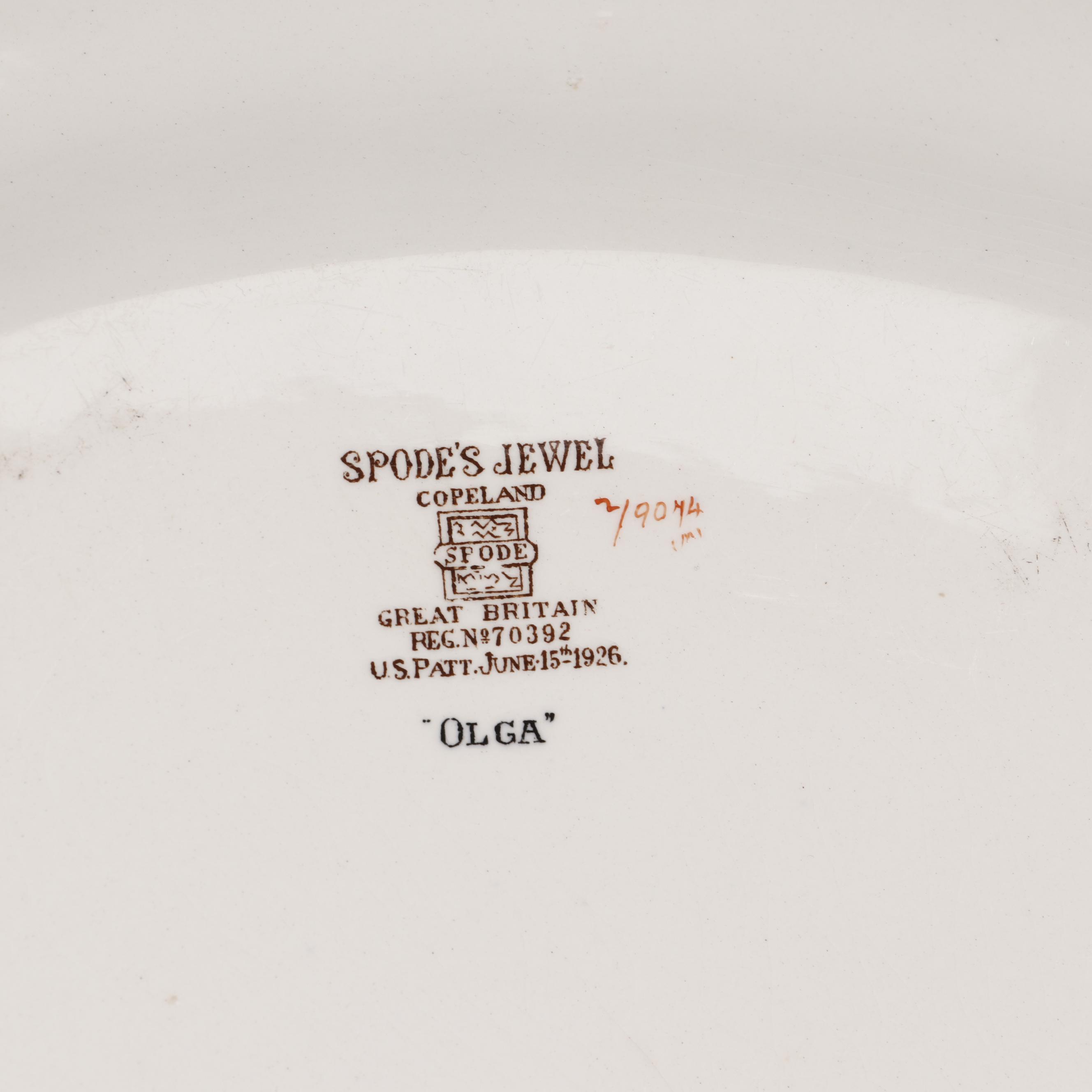 Copeland Spode "Spode's Jewel" Ironstone Tableware, Early/Mid 20th Century