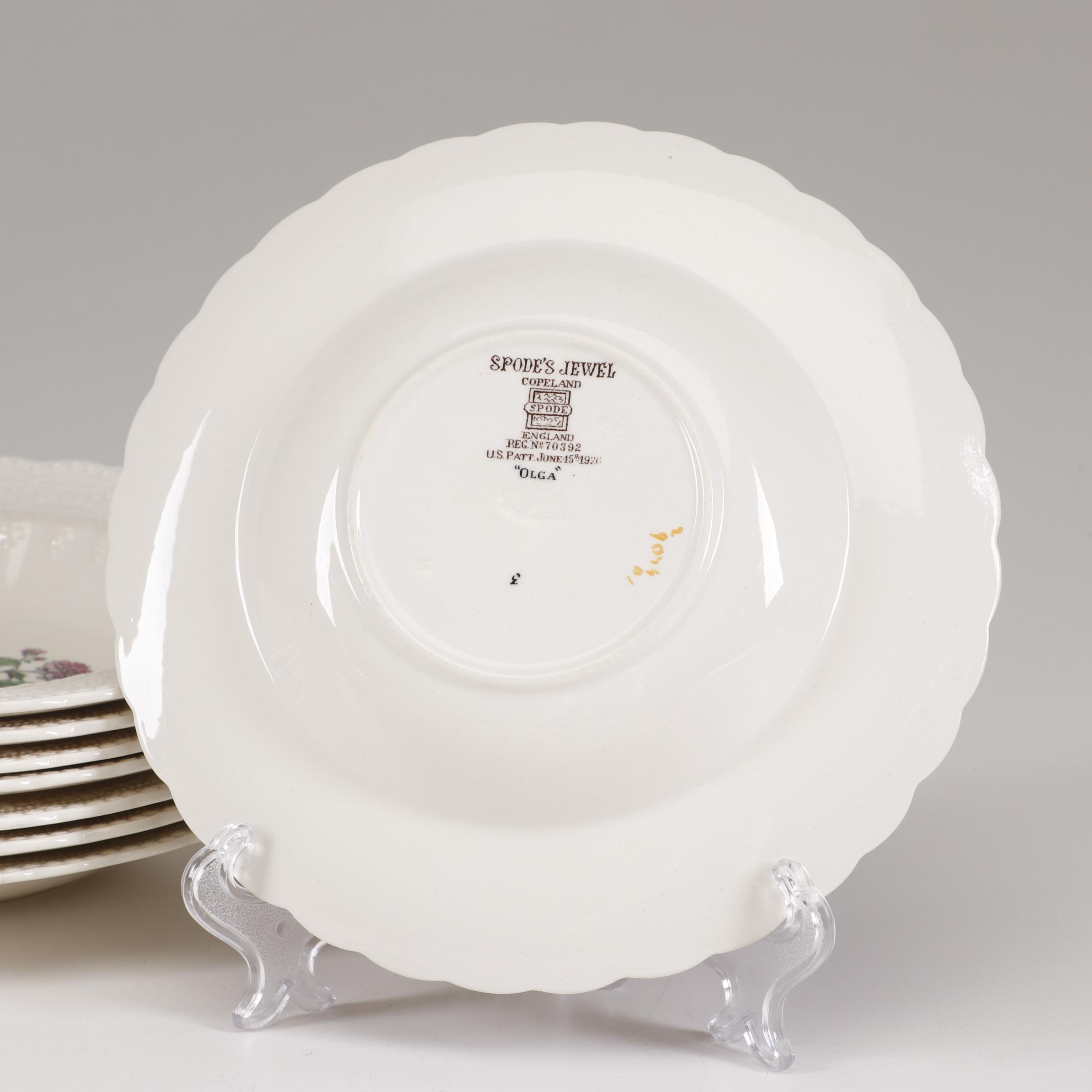 Copeland Spode "Spode's Jewel" Ironstone Tableware, Early/Mid 20th Century