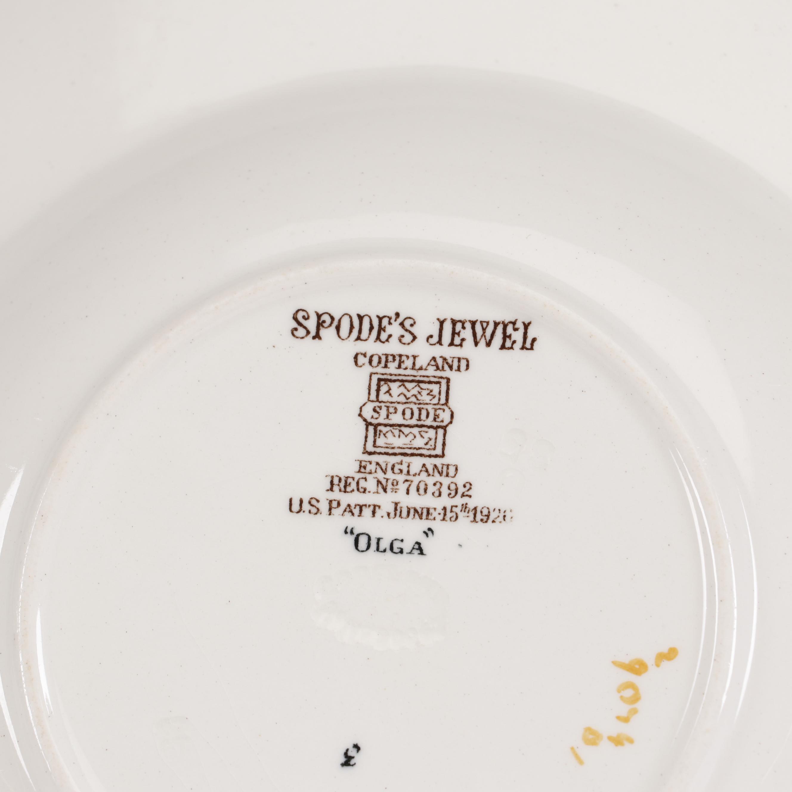 Copeland Spode "Spode's Jewel" Ironstone Tableware, Early/Mid 20th Century