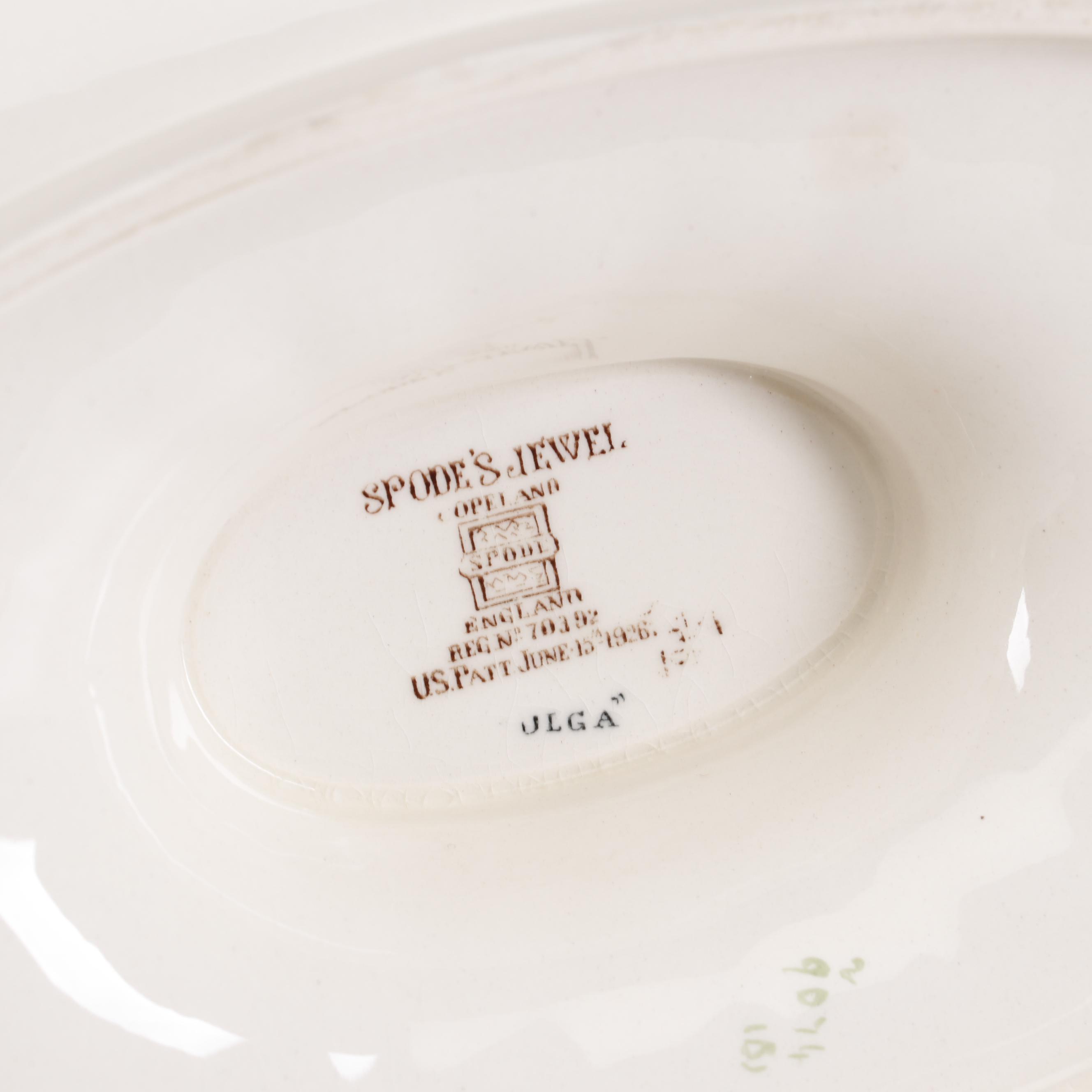Copeland Spode "Spode's Jewel" Ironstone Tableware, Early/Mid 20th Century