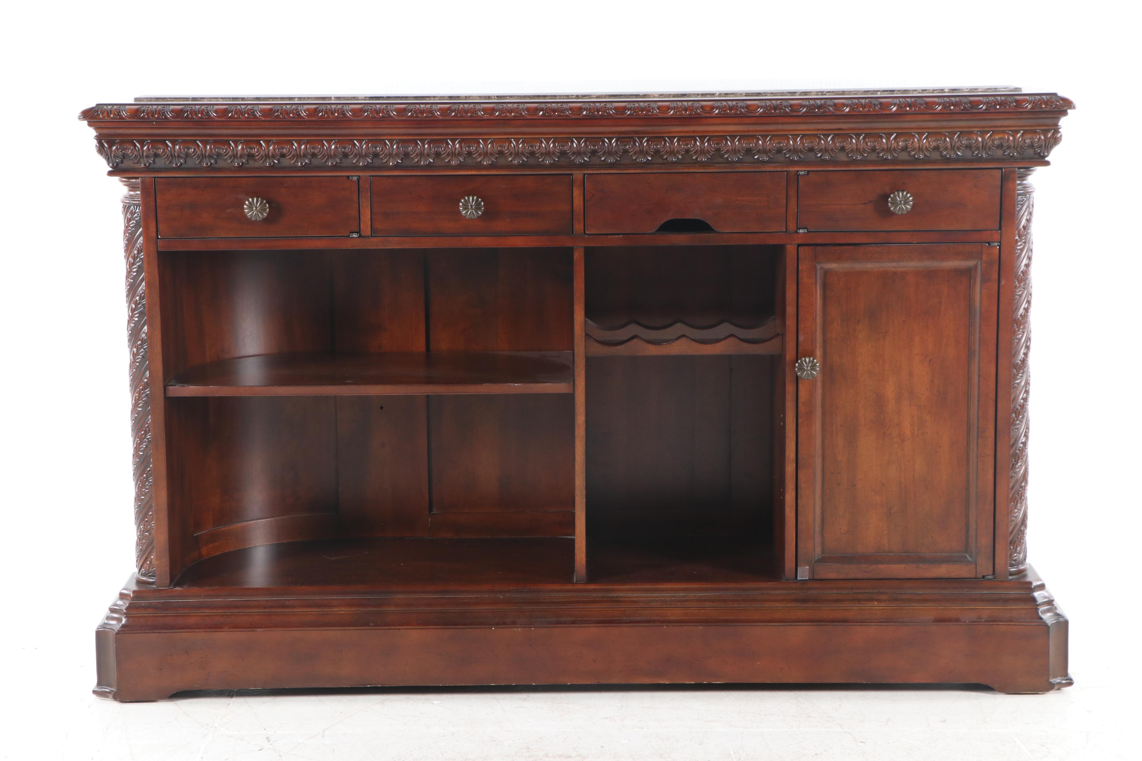 Contemporary Marble Top Bar