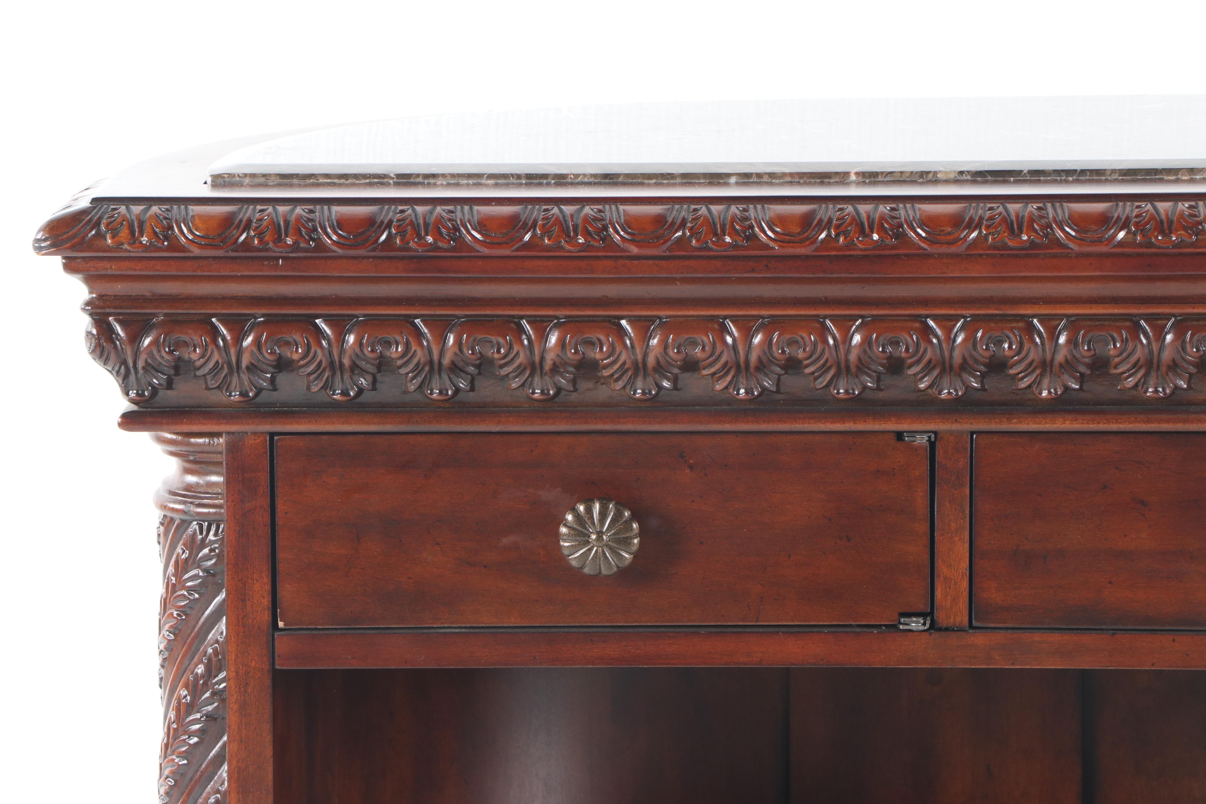 Contemporary Marble Top Bar