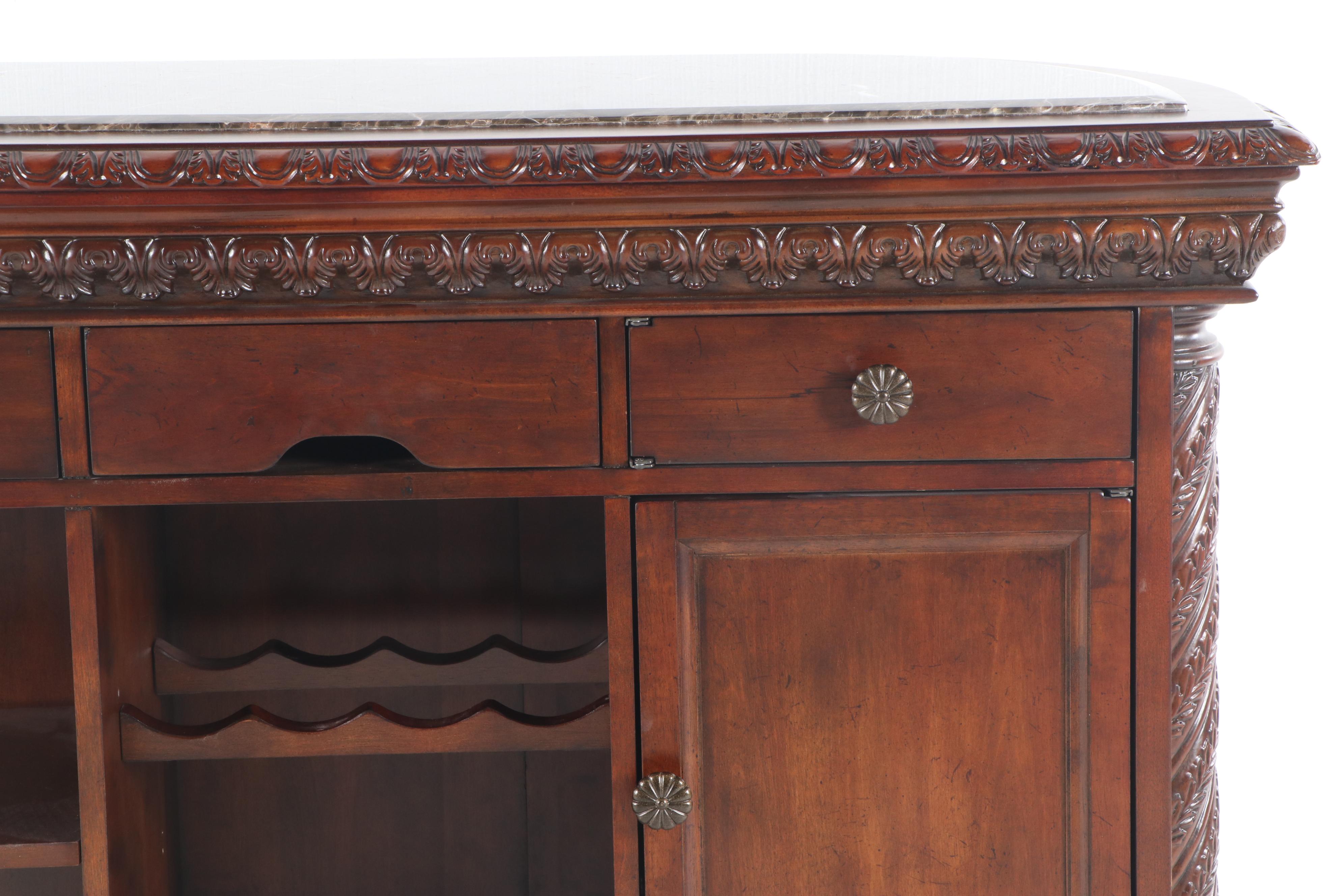 Contemporary Marble Top Bar