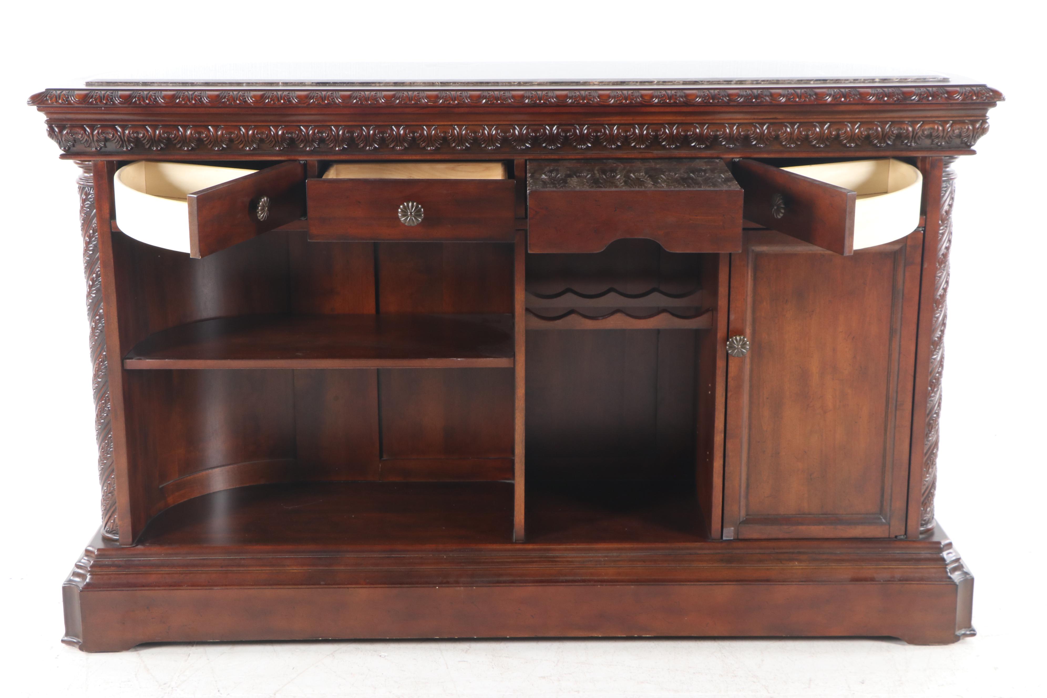 Contemporary Marble Top Bar