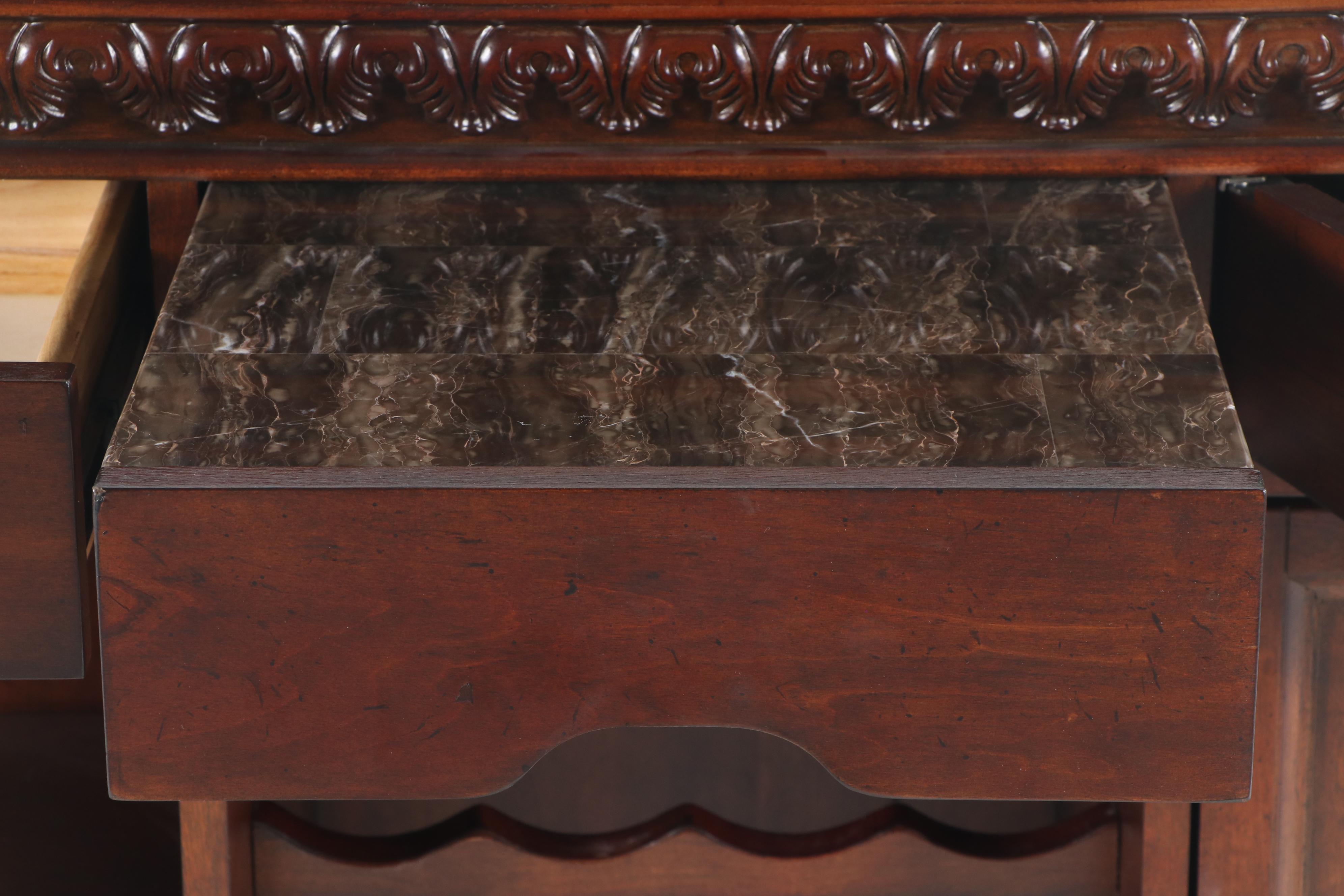 Contemporary Marble Top Bar