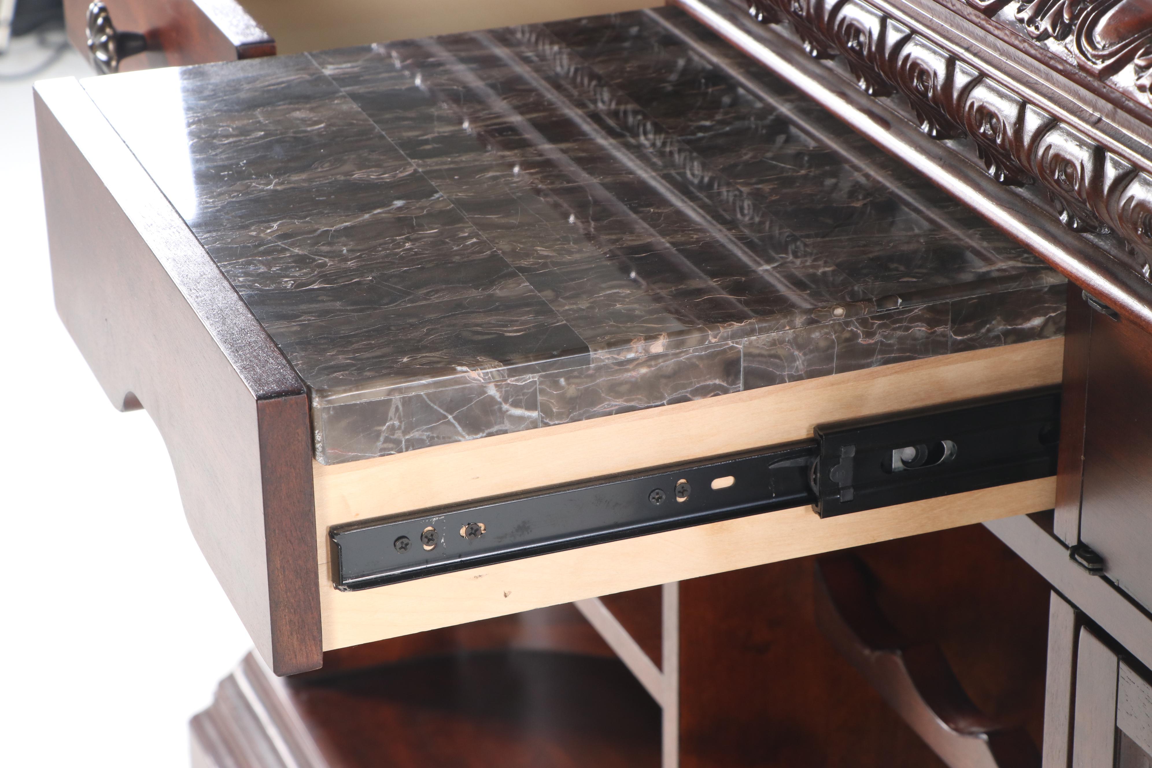 Contemporary Marble Top Bar