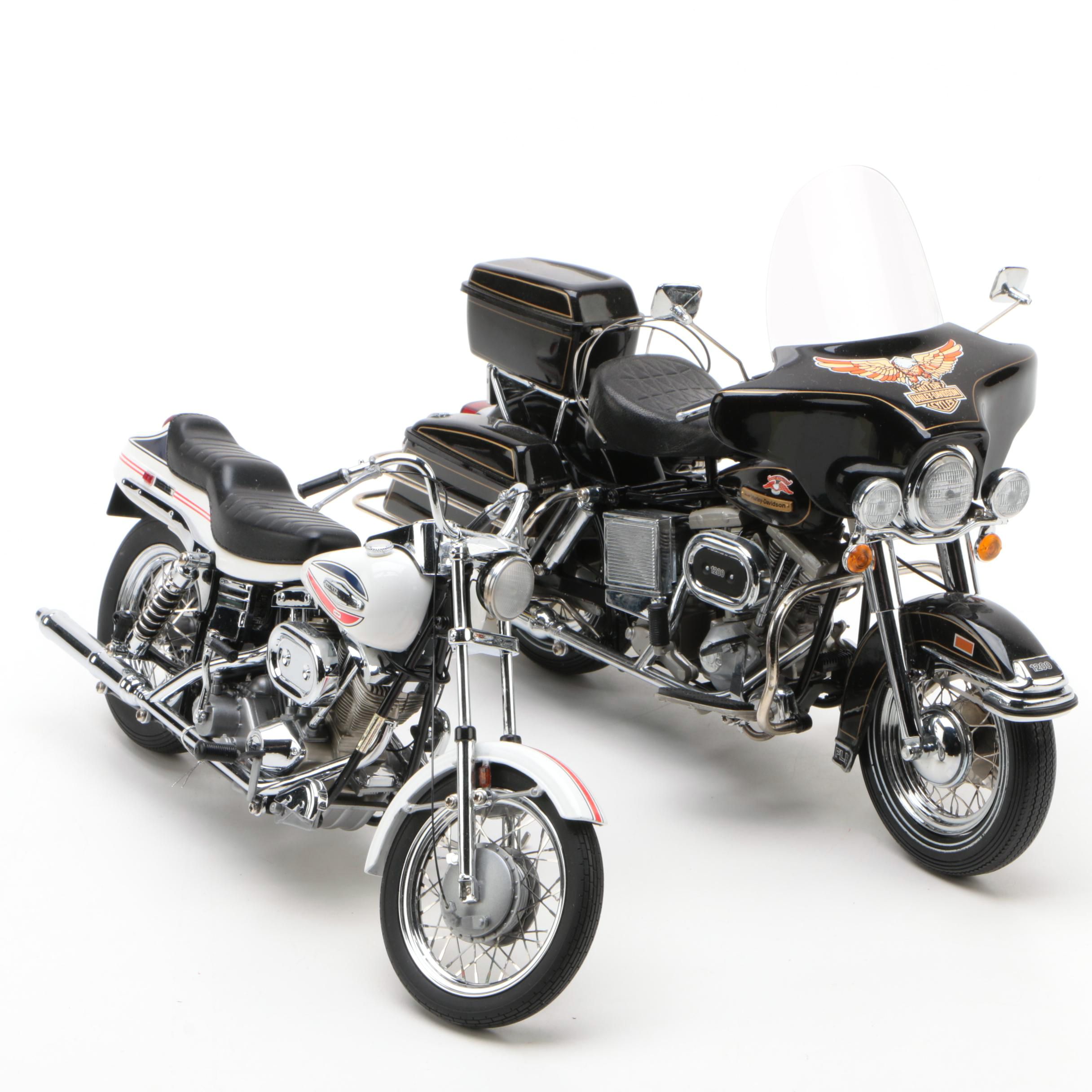 Harley Davidson Scale Model Motorcycles by the Franklin Mint