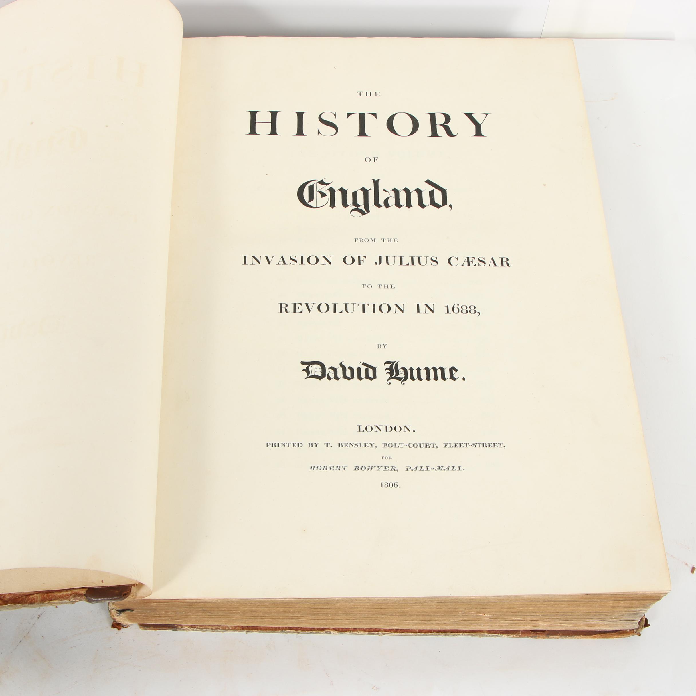 1806 "The History of England" by David Hume, Volumes III-VI