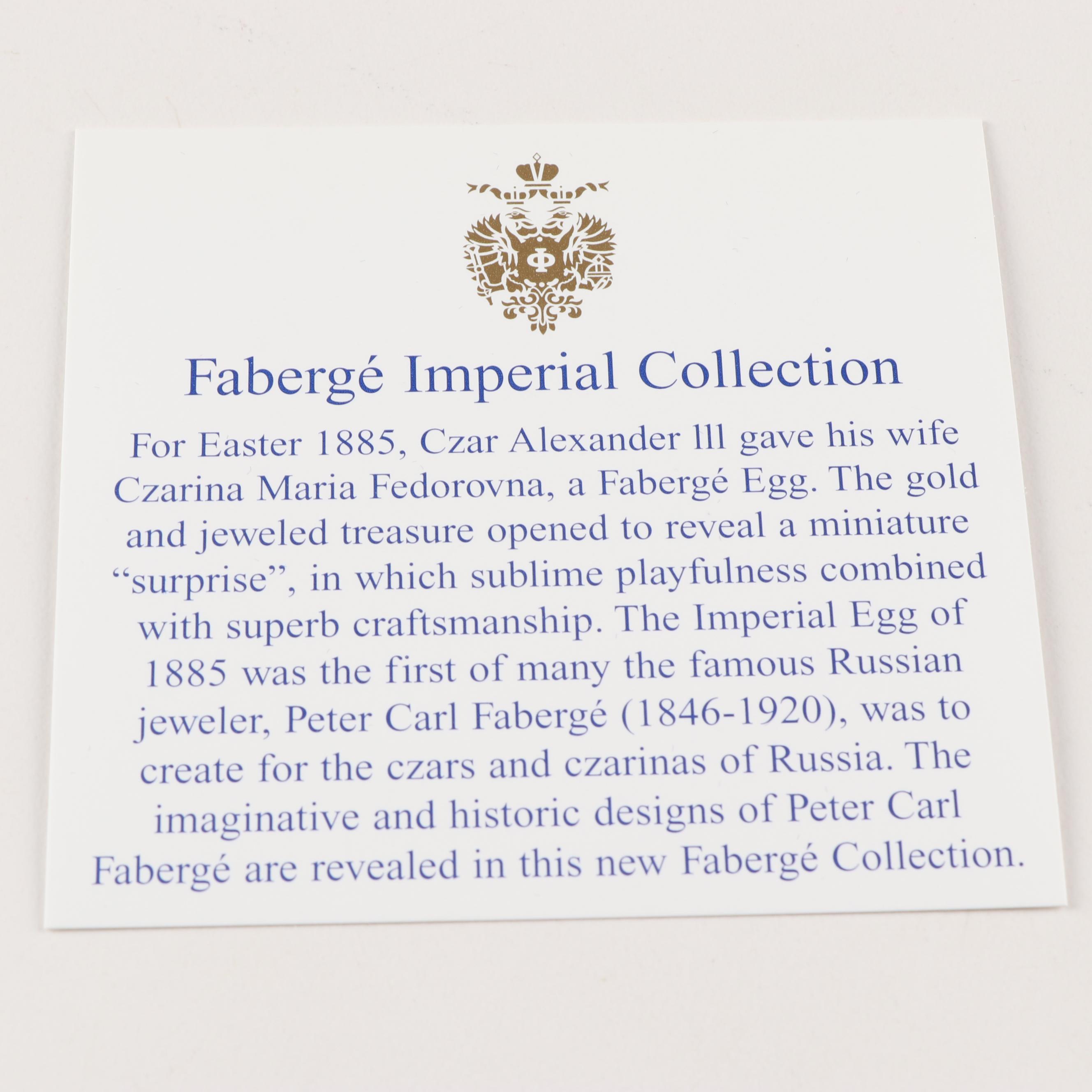 Faberge "Grand Duke" Martini Set