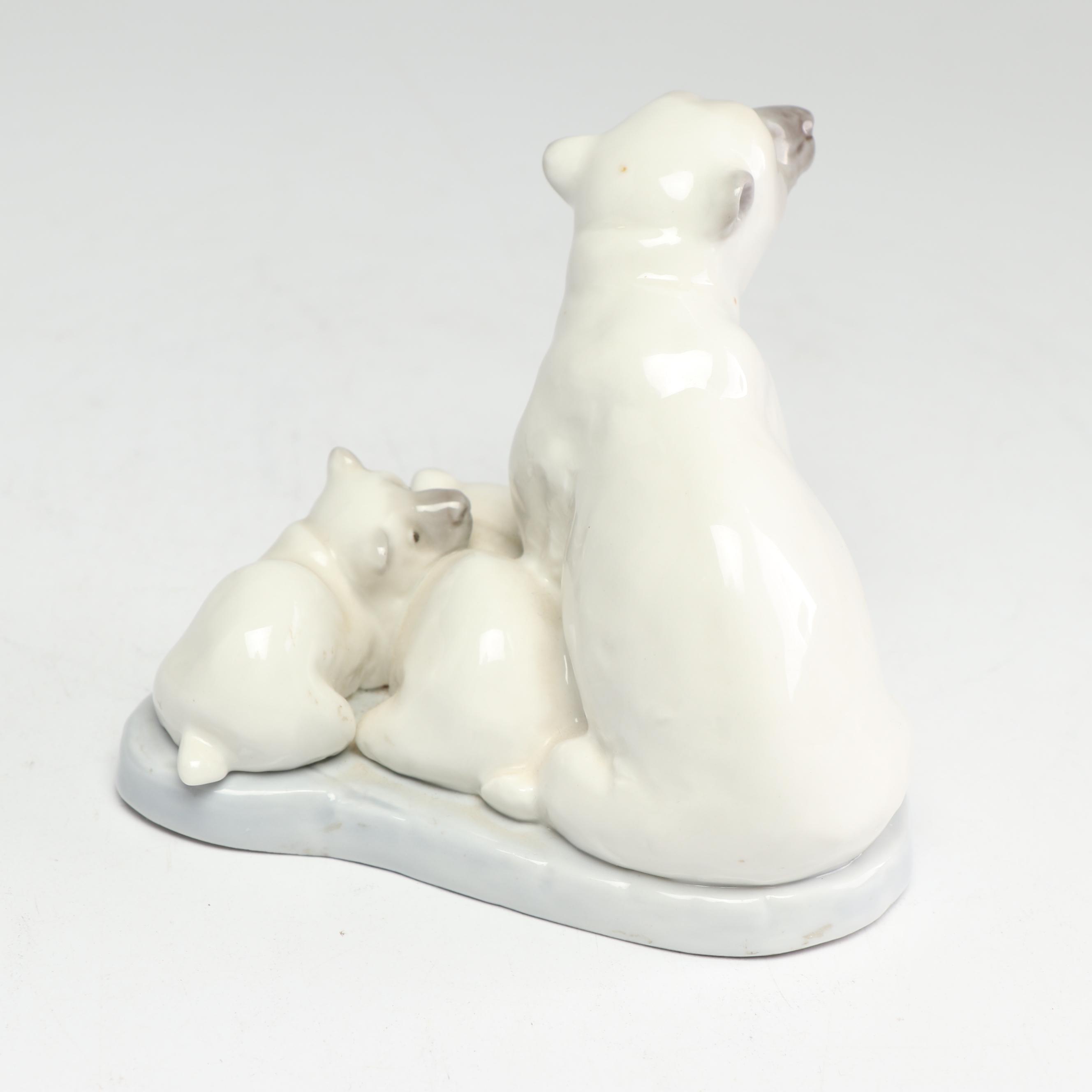 Lladró  "Polar Bear Family" Porcelain Figurine