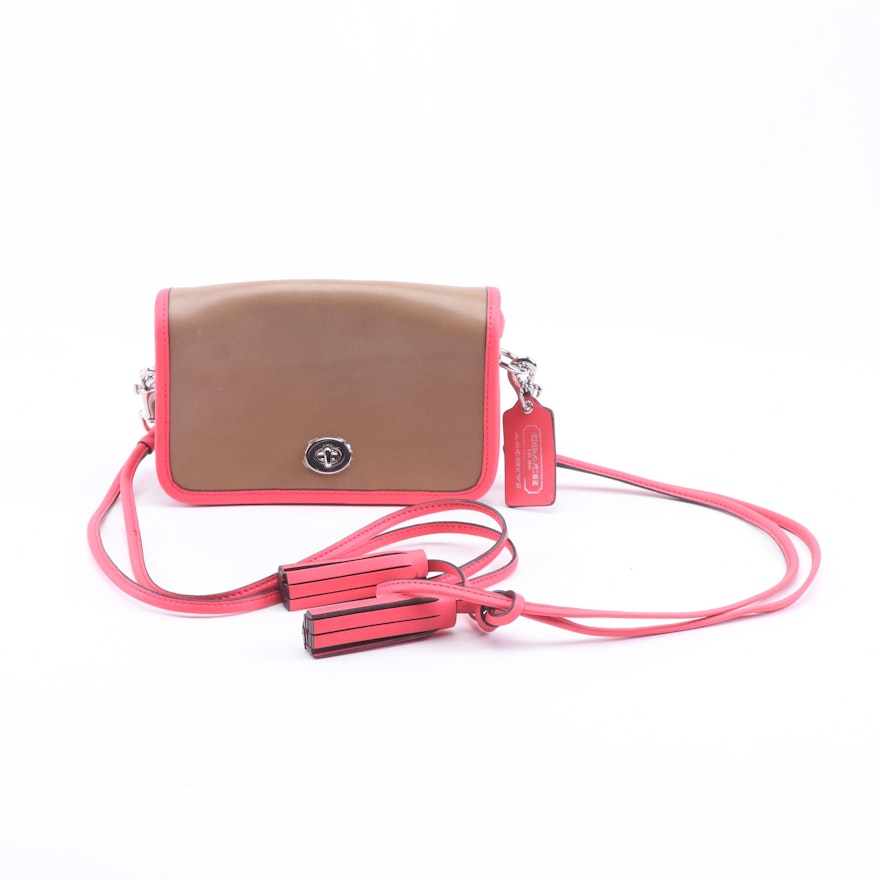Coach Legacy Archival Two-Tone Leather Penny Crossbody Bag
