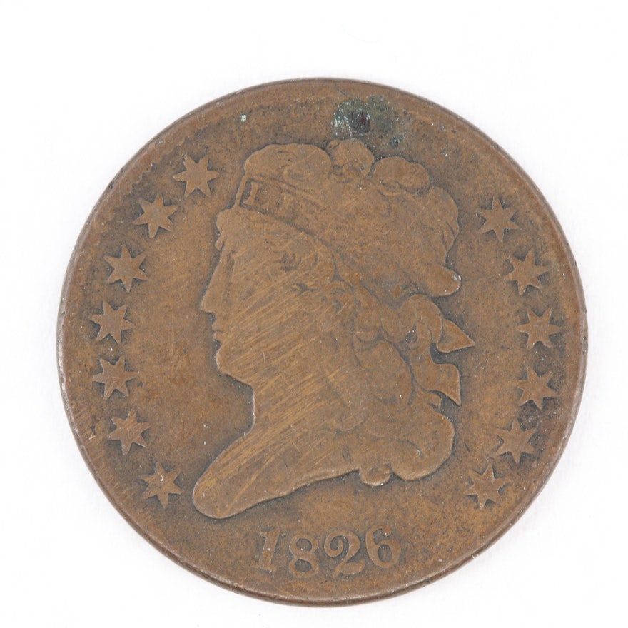 1826 Classic Head Half Cent Coin