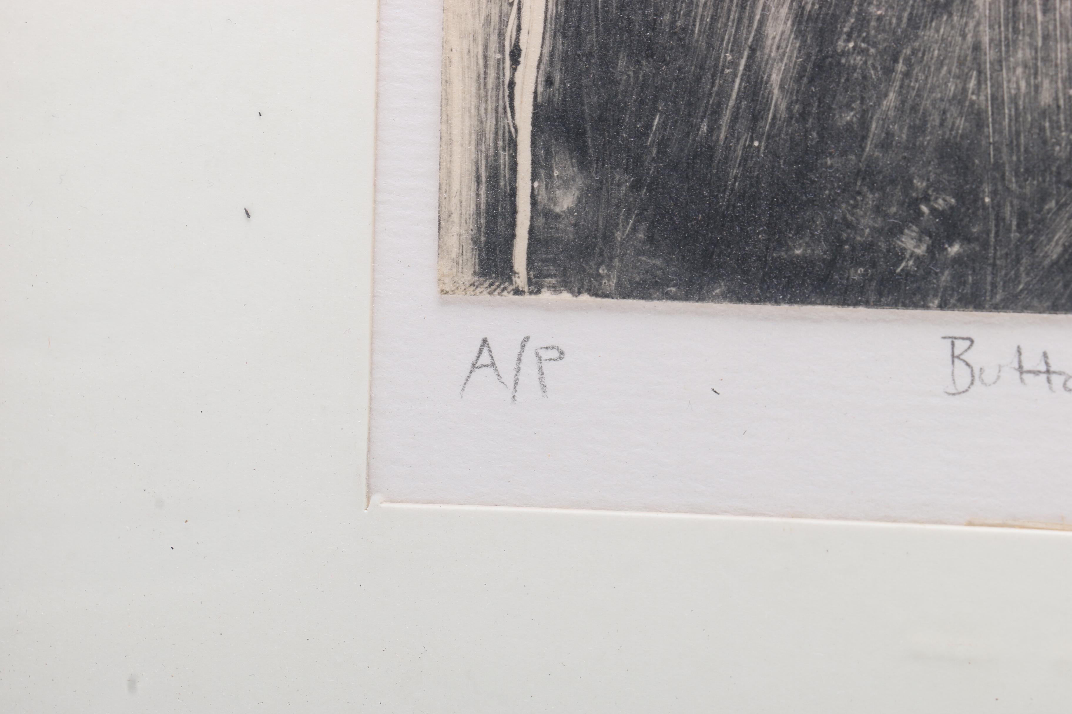 Trey Hoover Artist Proof Monotype "Button Boy (Boy from the Cul-de-sac)"