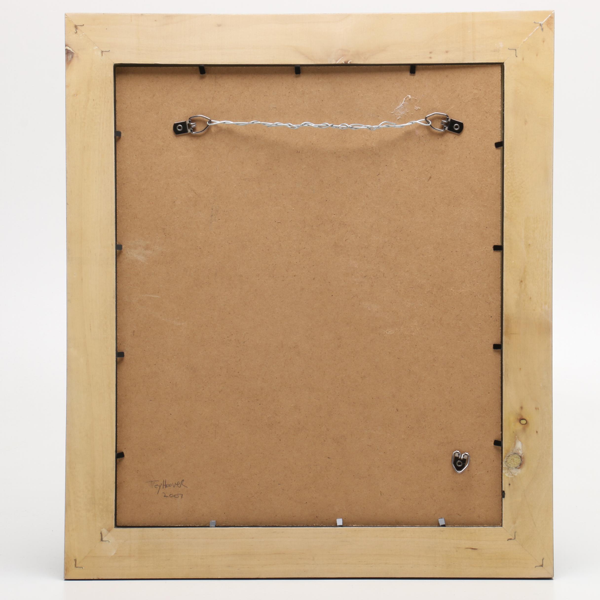 Trey Hoover Artist Proof Monotype "Button Boy (Boy from the Cul-de-sac)"