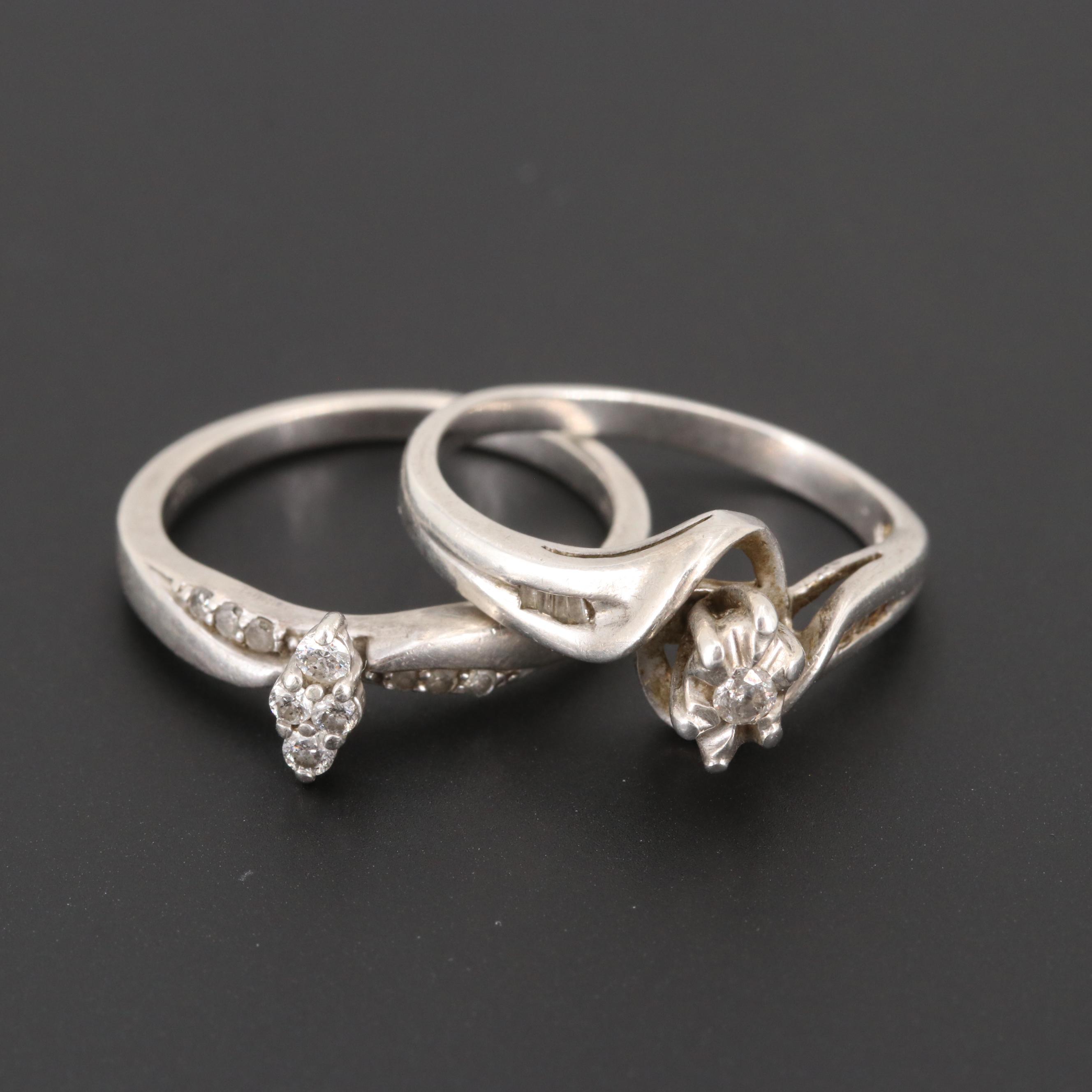 Sterling Silver Diamond Rings
