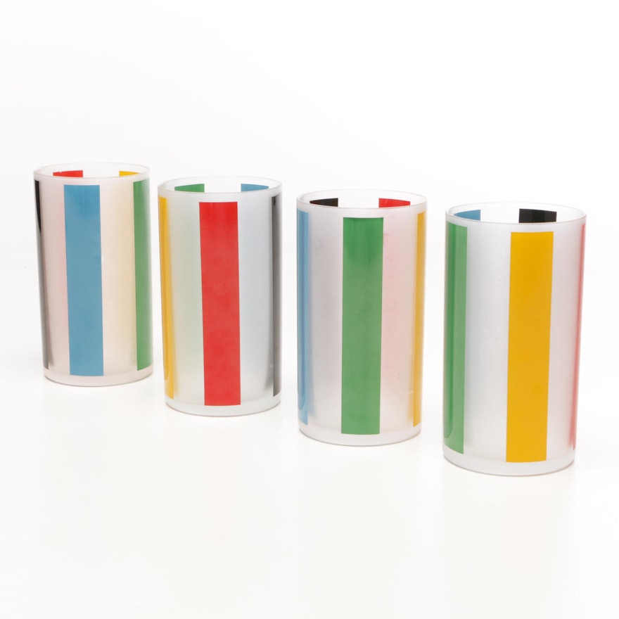 Prisma Barber Stripe Highball Glasses