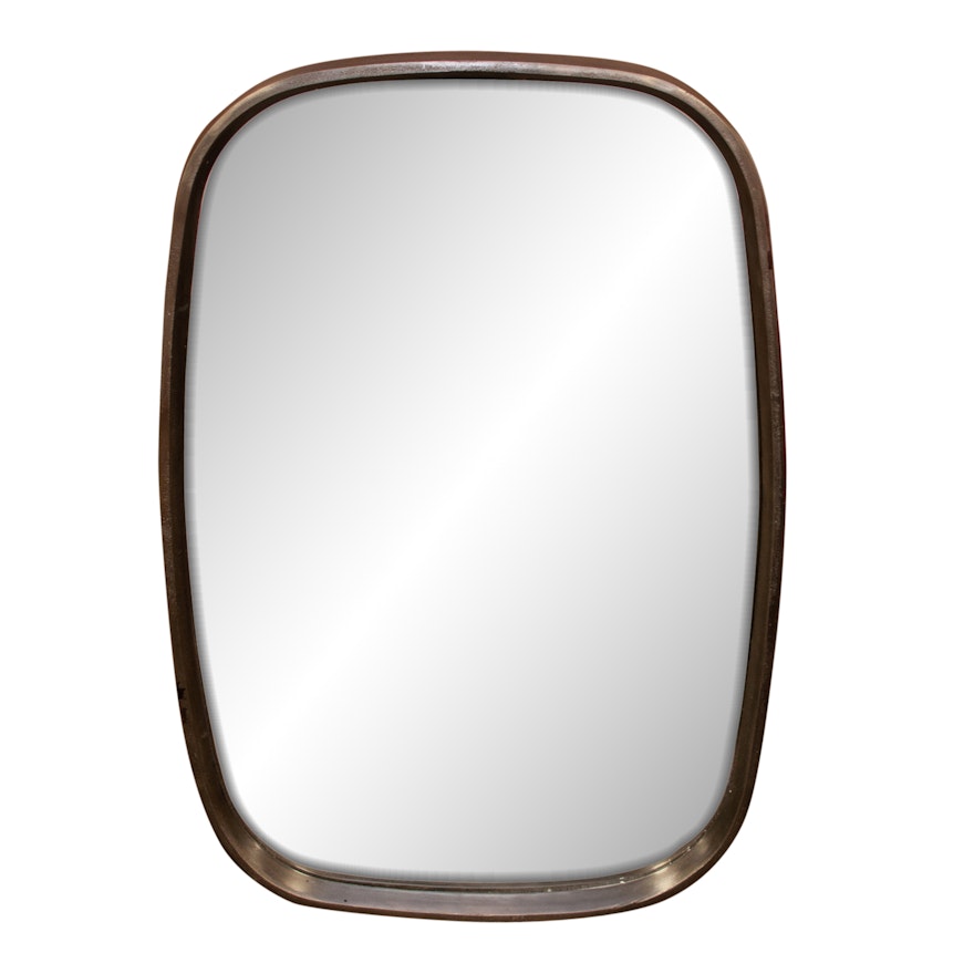 Rounded Metal Wall Mirror by Renwil, Contemporary