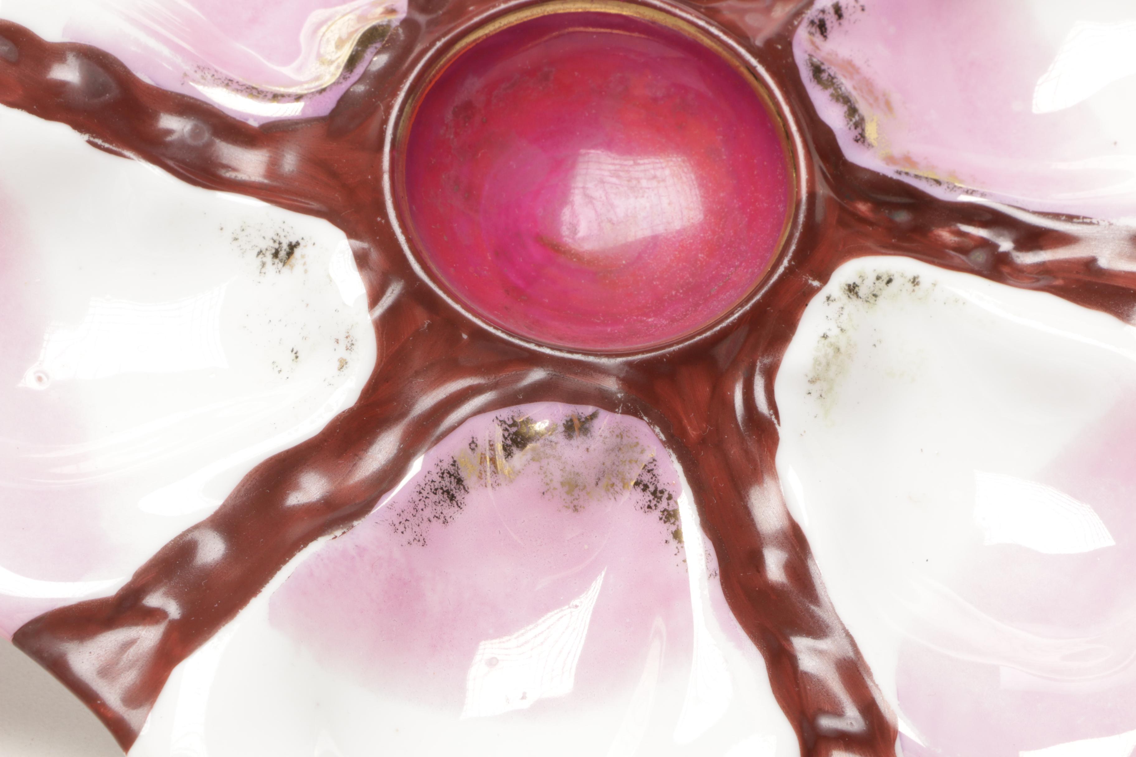 Late Victorian Porcelain Oyster Plates