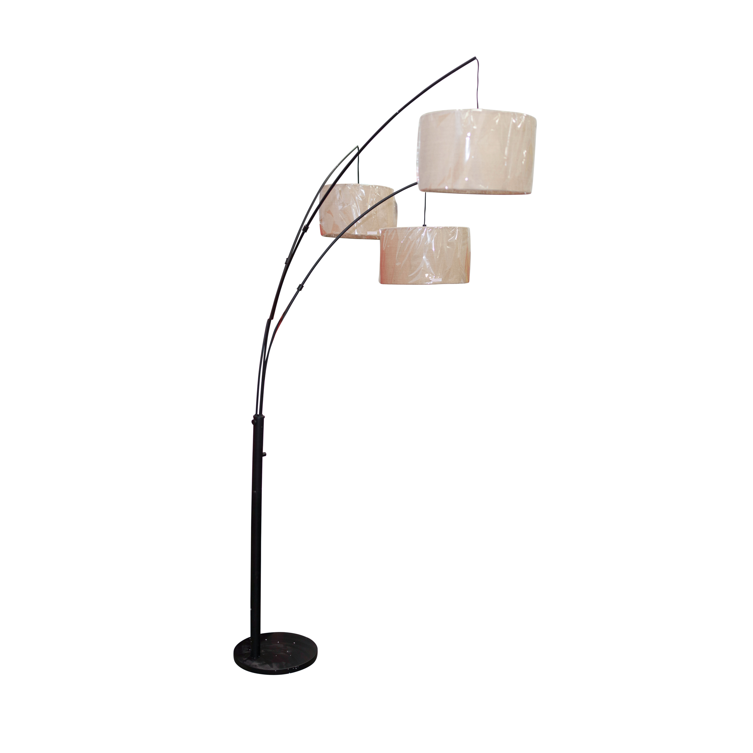 Three Shade Arc Floor Lamp, Contemporary