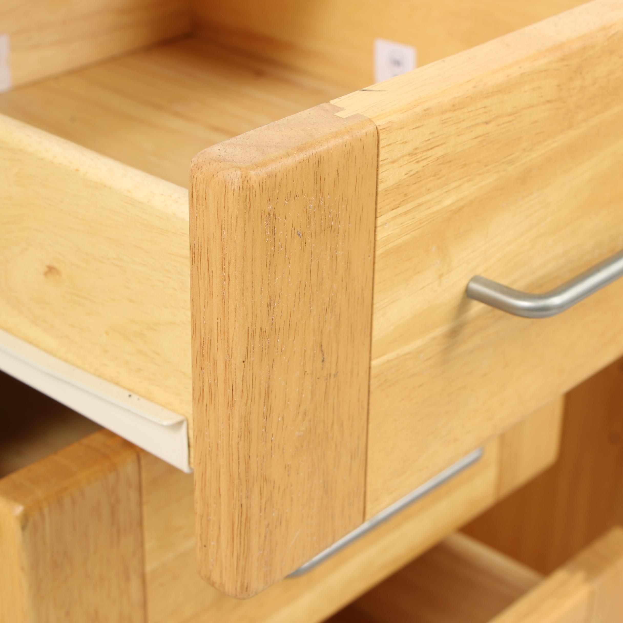 Contemporary Stainless Steel Top Kitchen Island on Castors