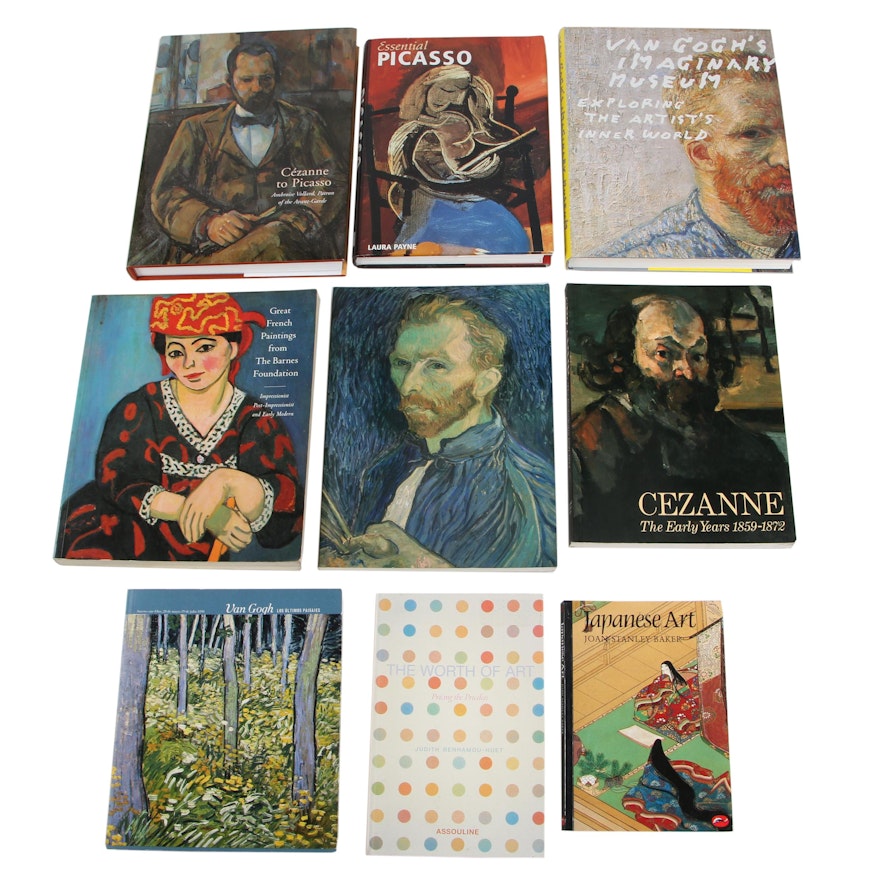 Art Books and Exhibition Catalogs Featuring Cézanne, Picasso, and Van Gogh