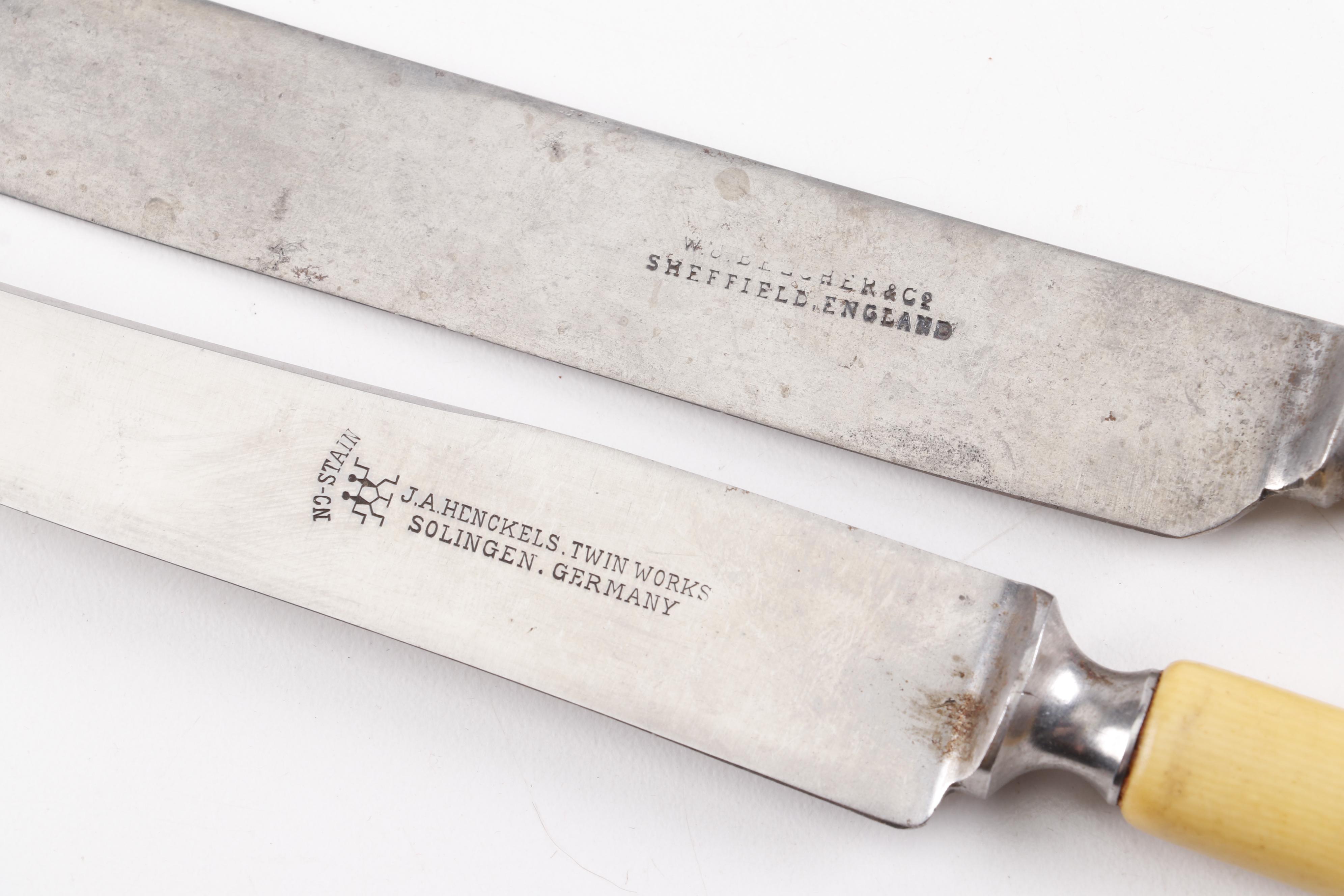 W. J. Belcher & Co. English Silver Plated Forks and Knives, Late 19th Century