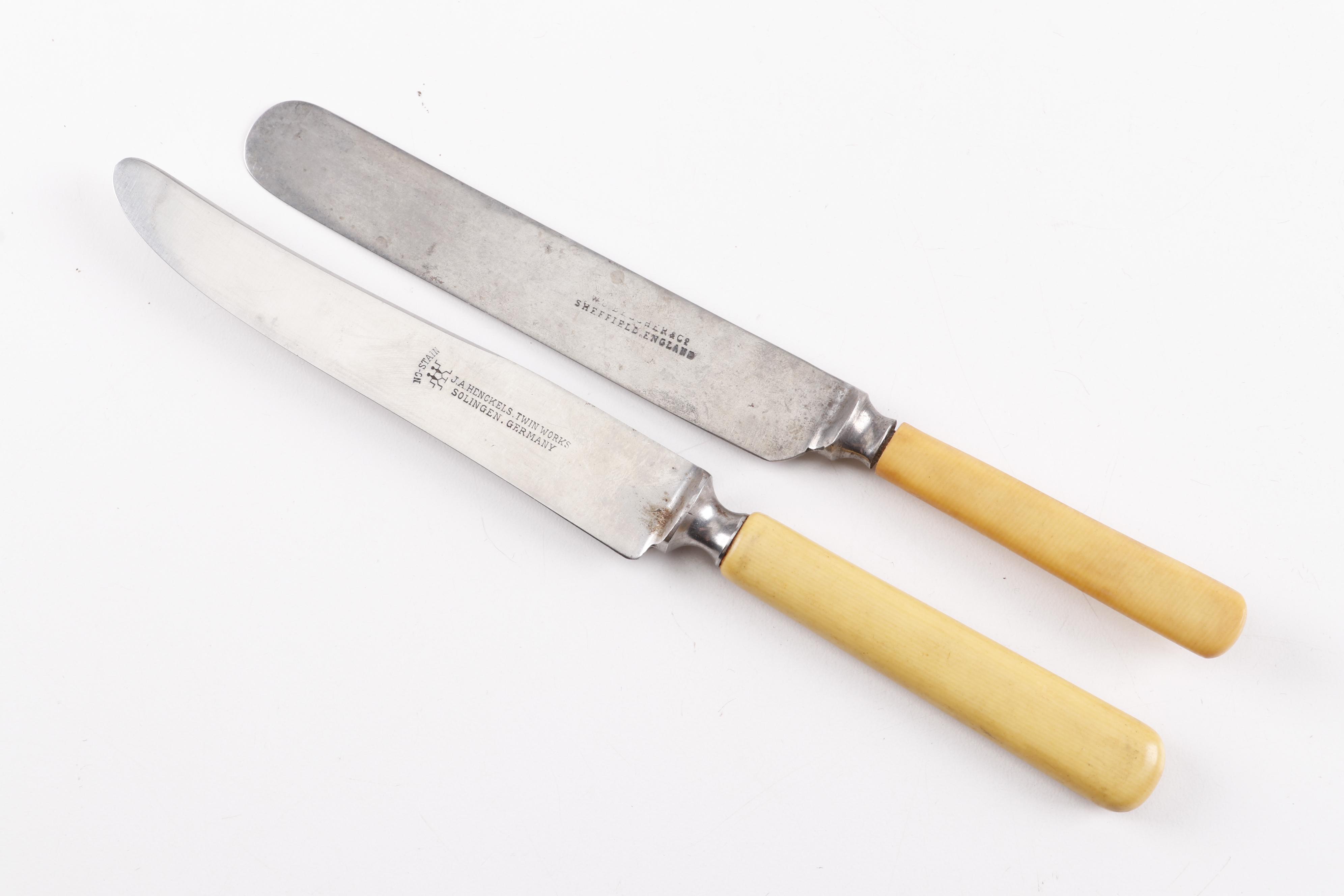 W. J. Belcher & Co. English Silver Plated Forks and Knives, Late 19th Century